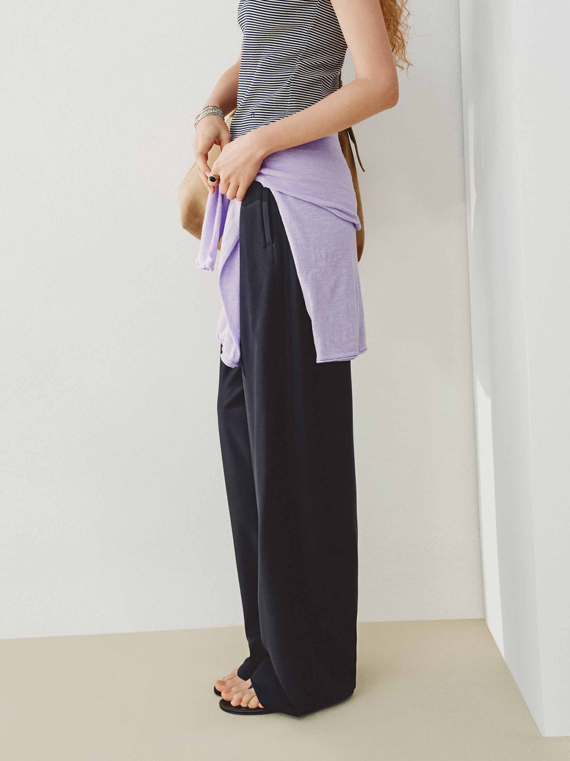 Elastic Waist Barrel-Leg Pants - Image 8