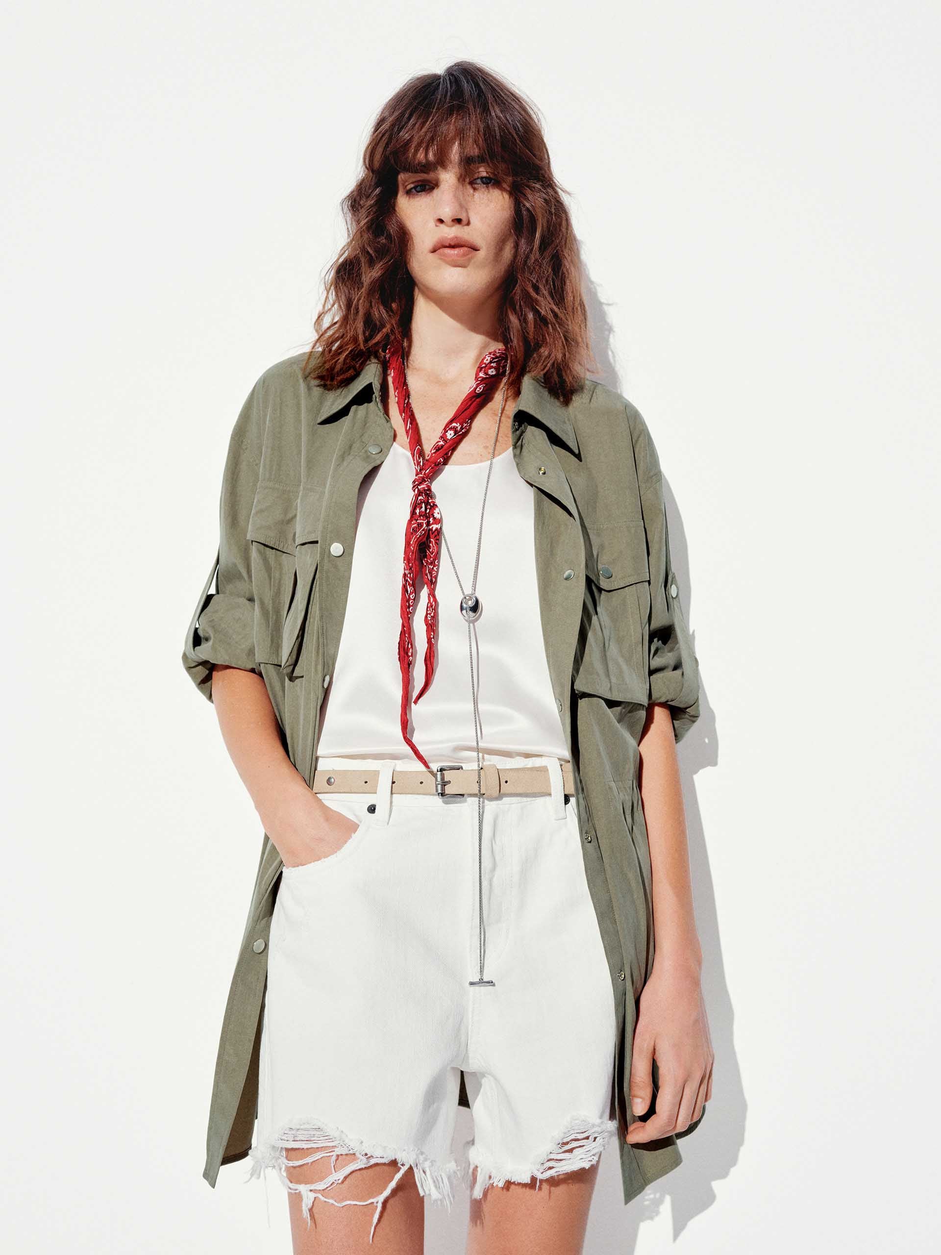 Elastic Waist Cargo Jacket - Image 11