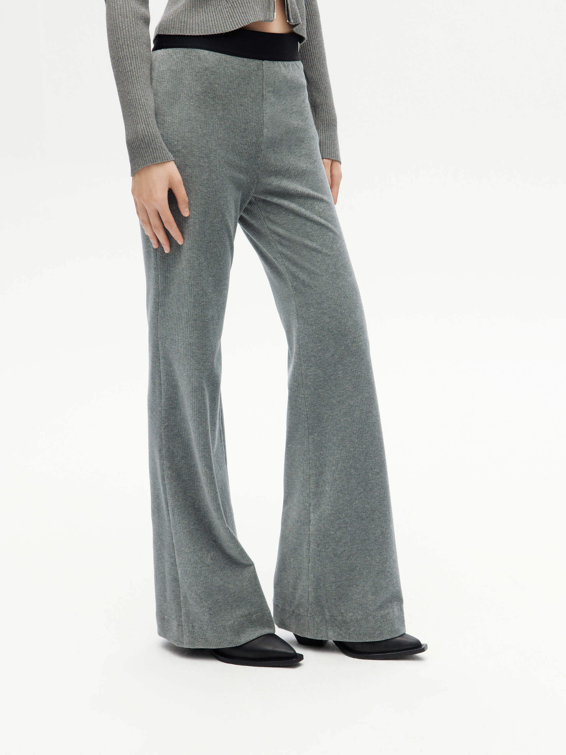 Elastic Waist Flared Pants - Image 5