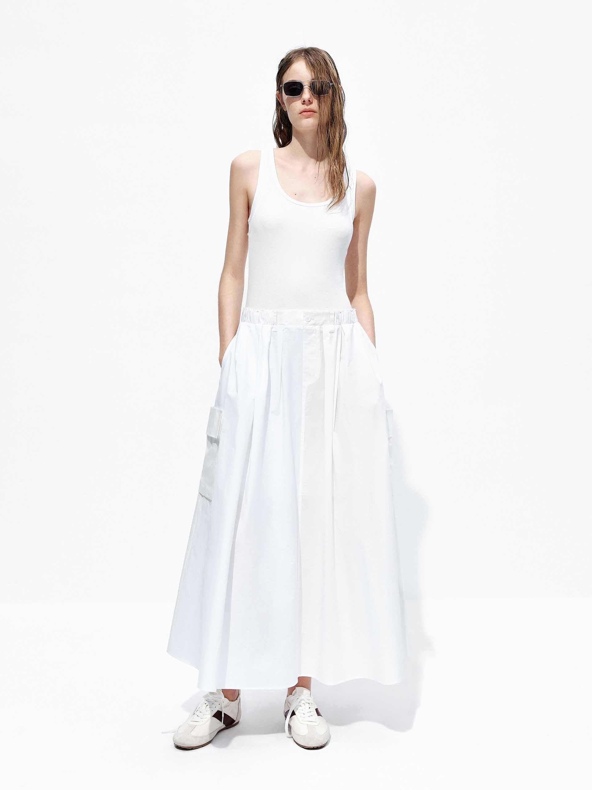 Elastic Waist Panel Dress