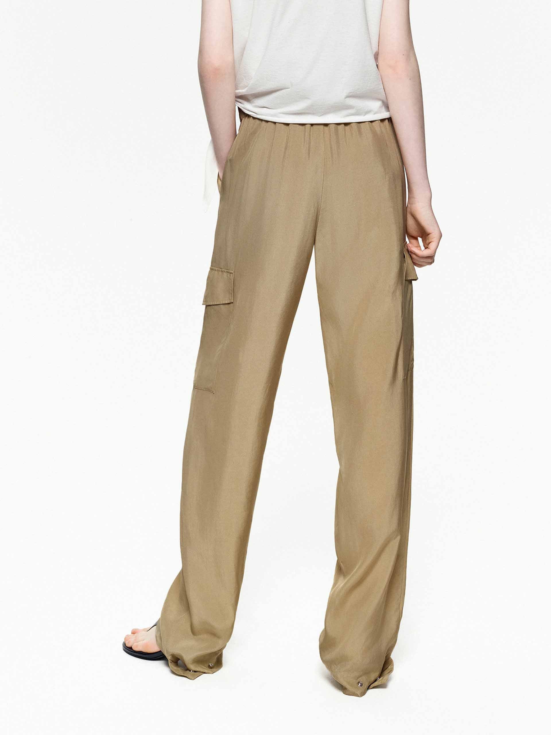 Elastic Waistband Cargo Pants - Image 3
