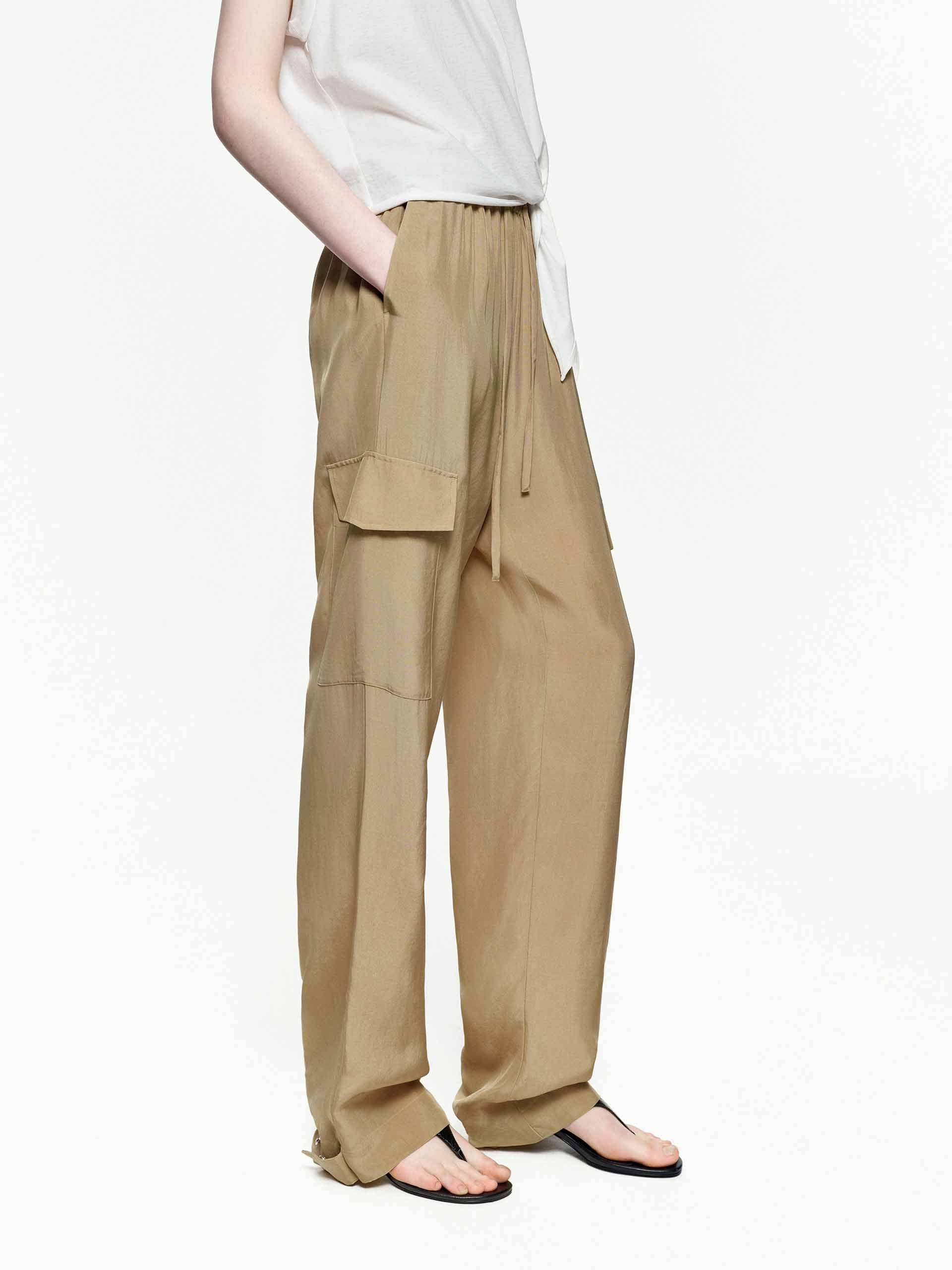 Elastic Waistband Cargo Pants - Image 7