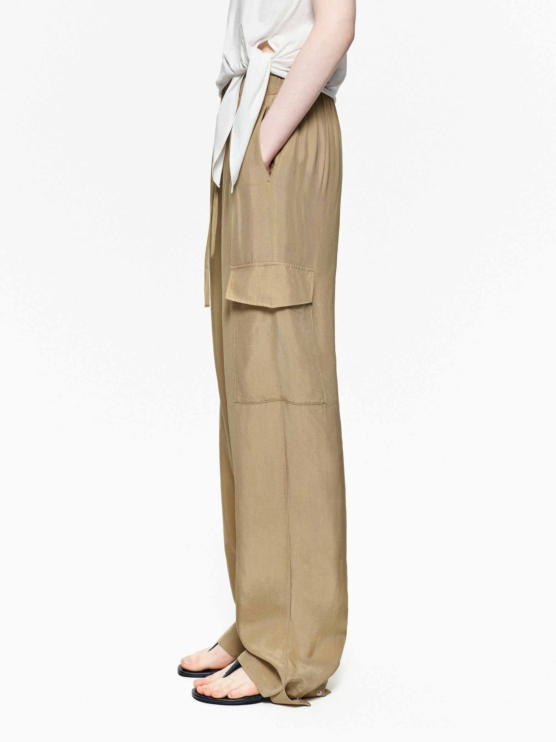 Elastic Waistband Cargo Pants - Image 8