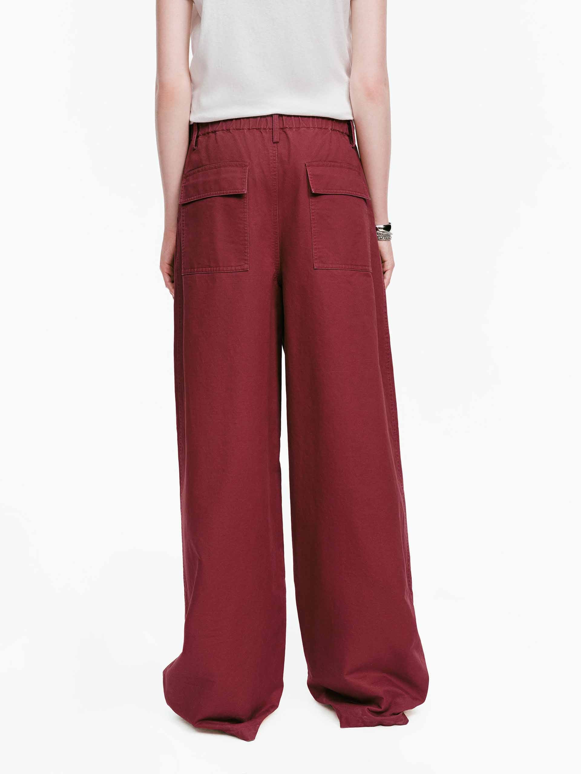 Elastic Waistband Cotton Pants - Image 10