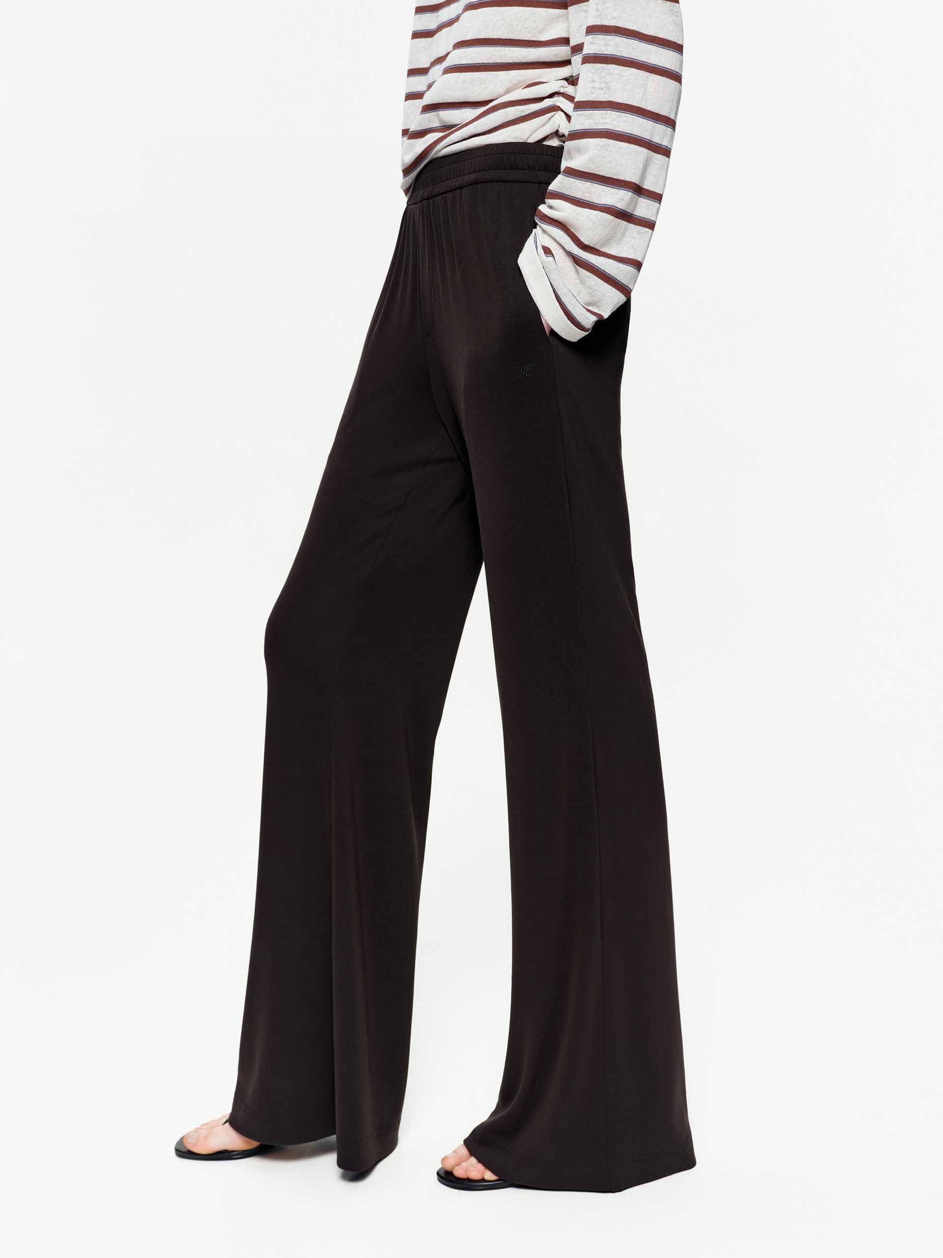 Elastic Waistband Flare Pants - Image 6