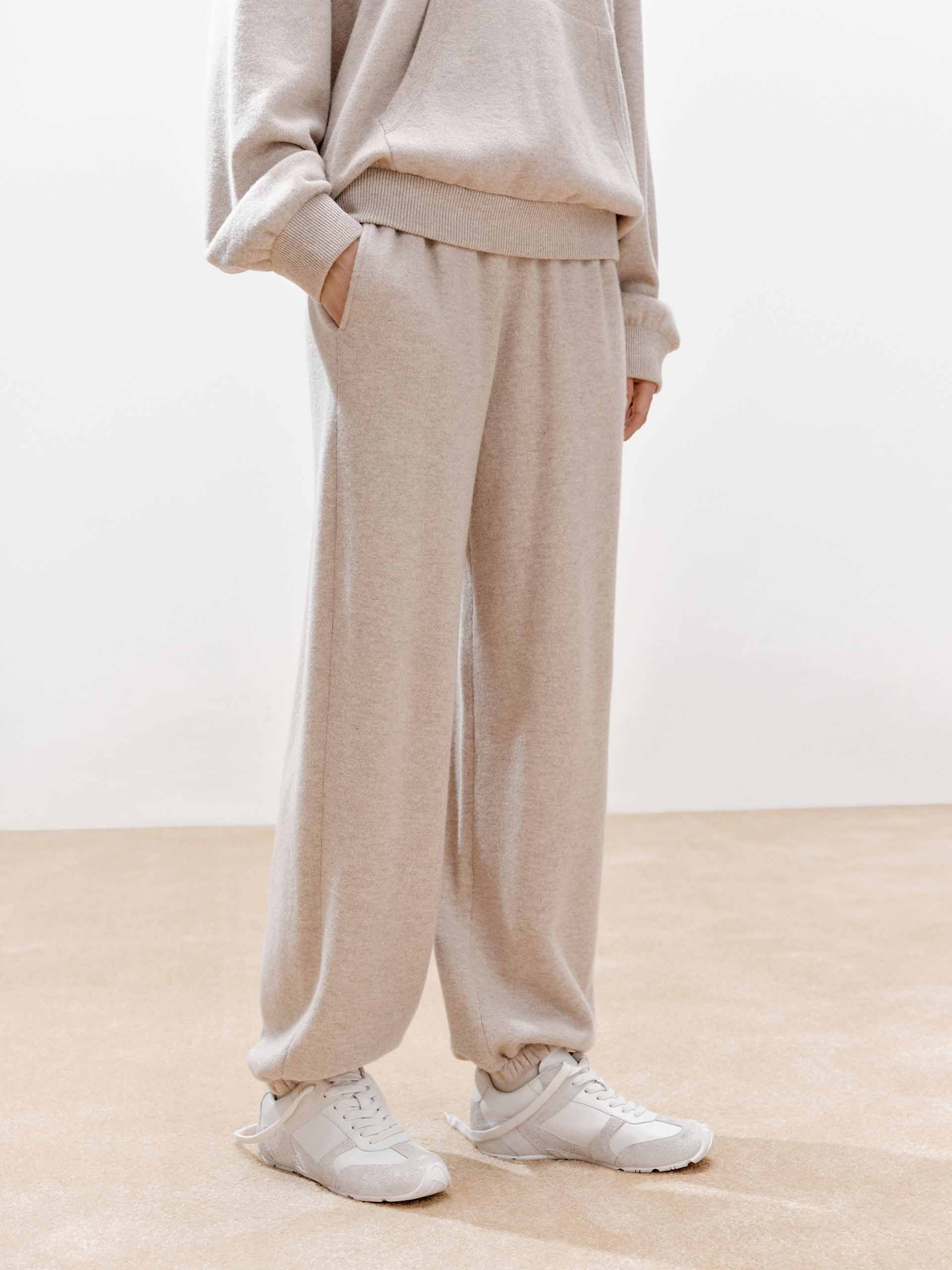 Elasticated Hem Wool Trousers - Image 7