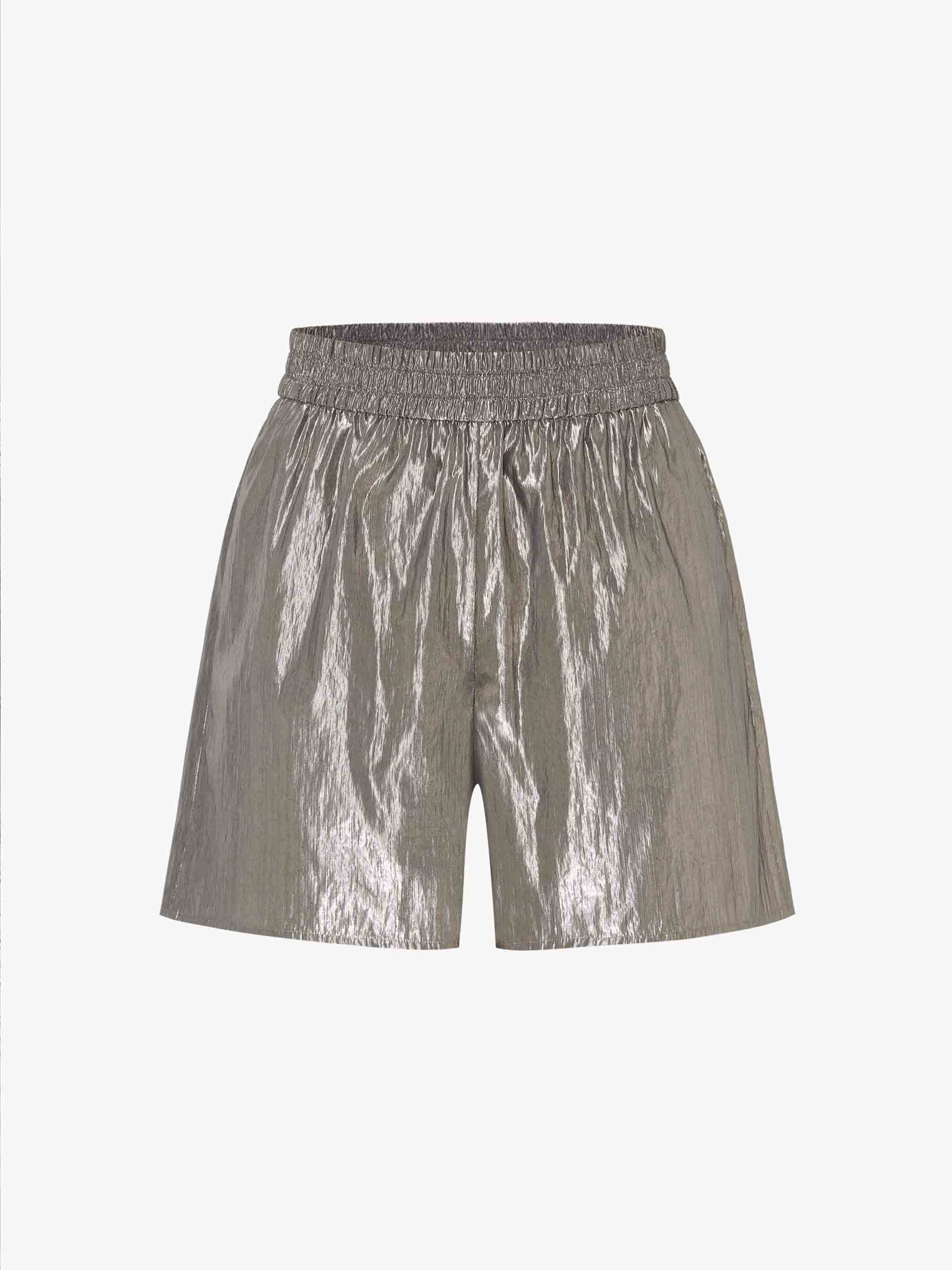 Elasticated Waist Glossy Shorts - Image 5