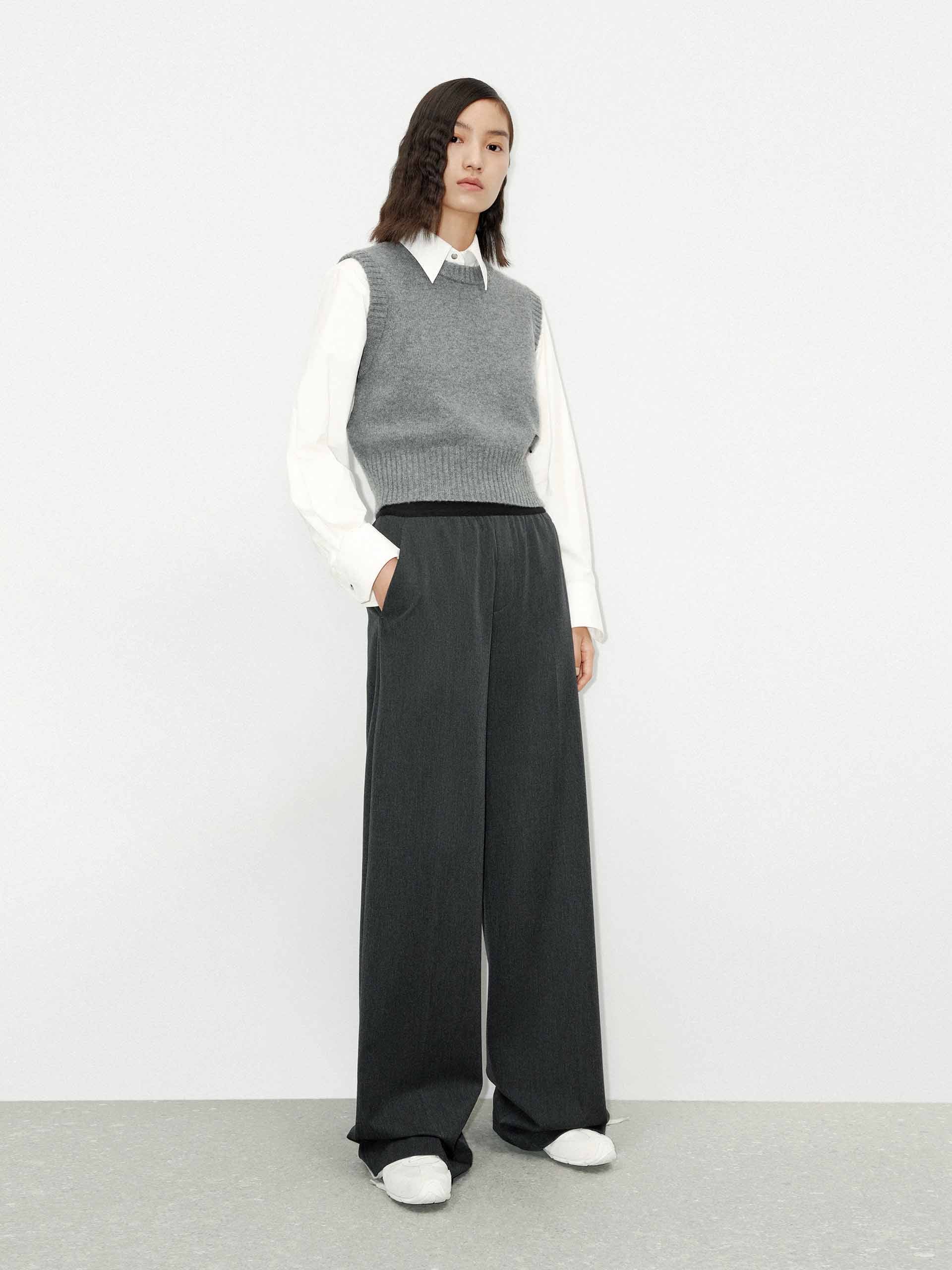 Elasticated Waist Tailored Pants - Image 2