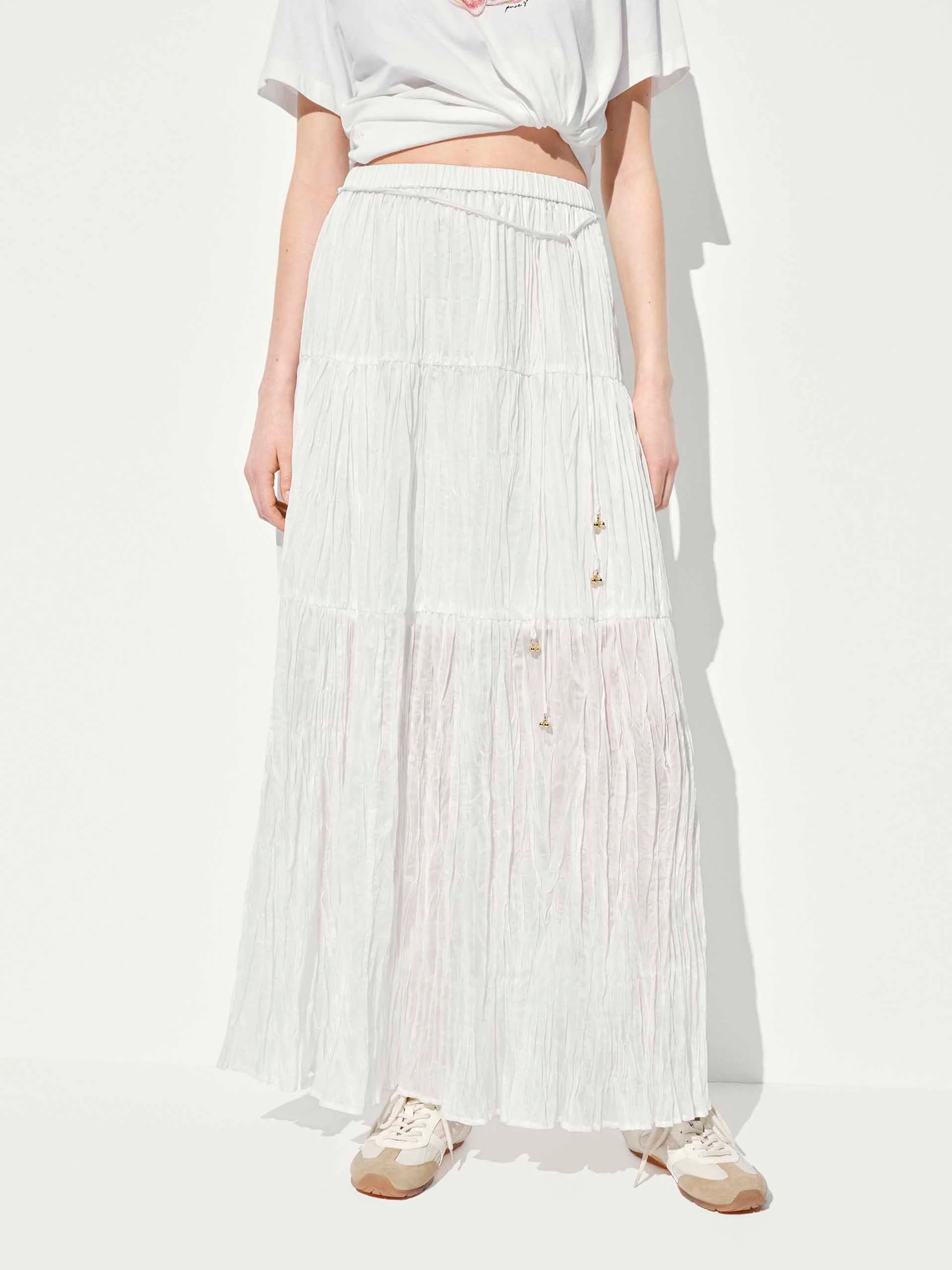 Elastic Waistband Tulle Skirt
