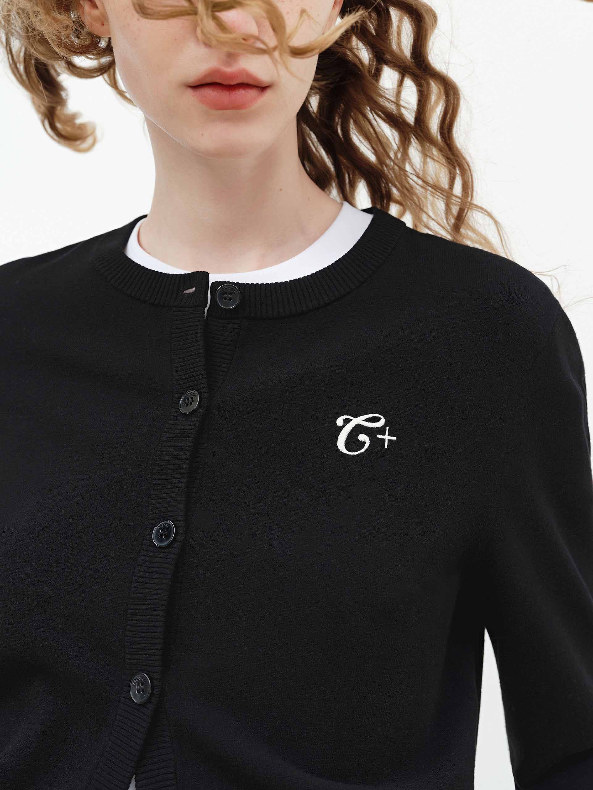 Embroidered Logo Short Cardigan - Image 7