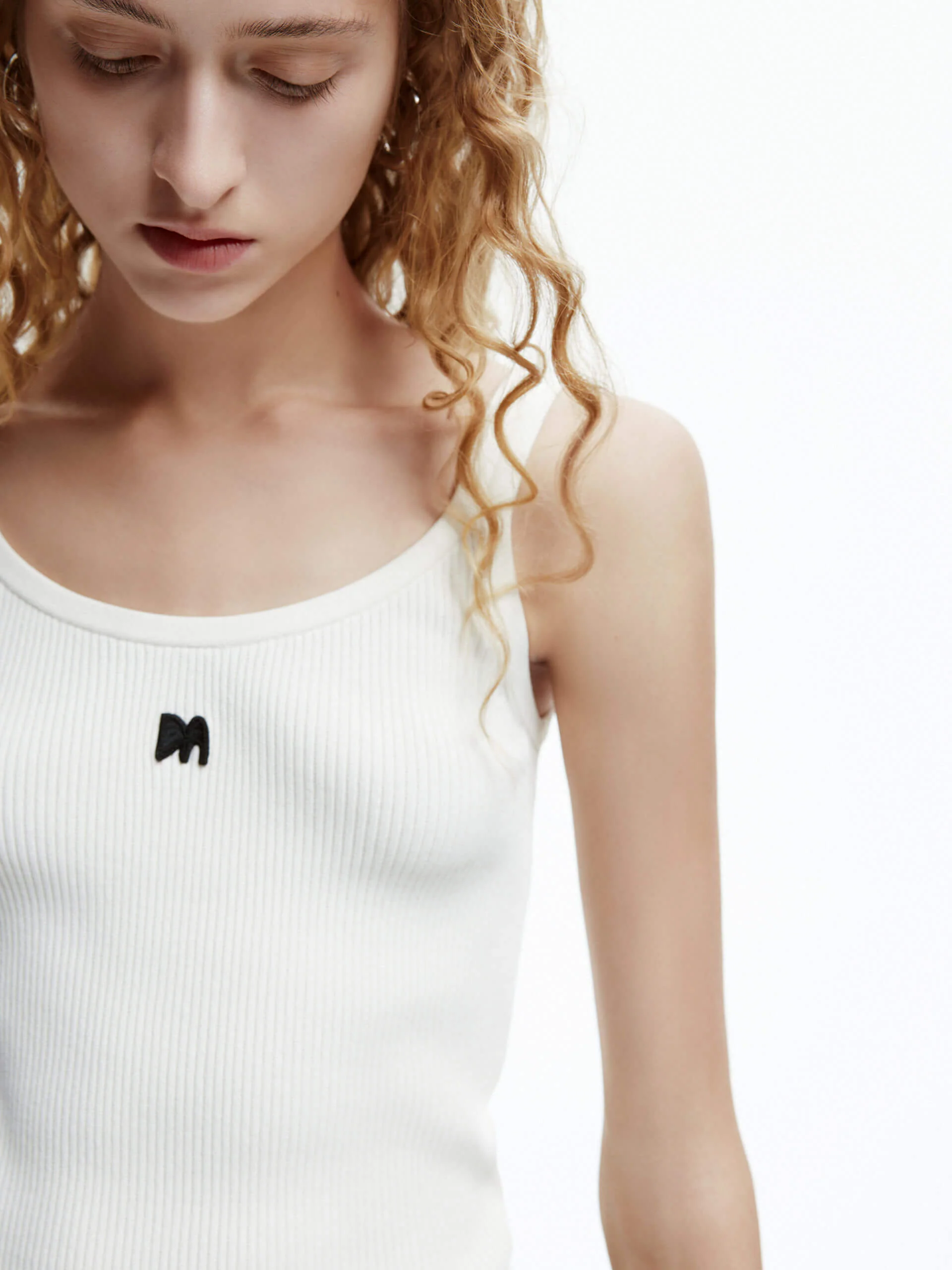 Embroidered Ribbed Stretch Tank - Image 8