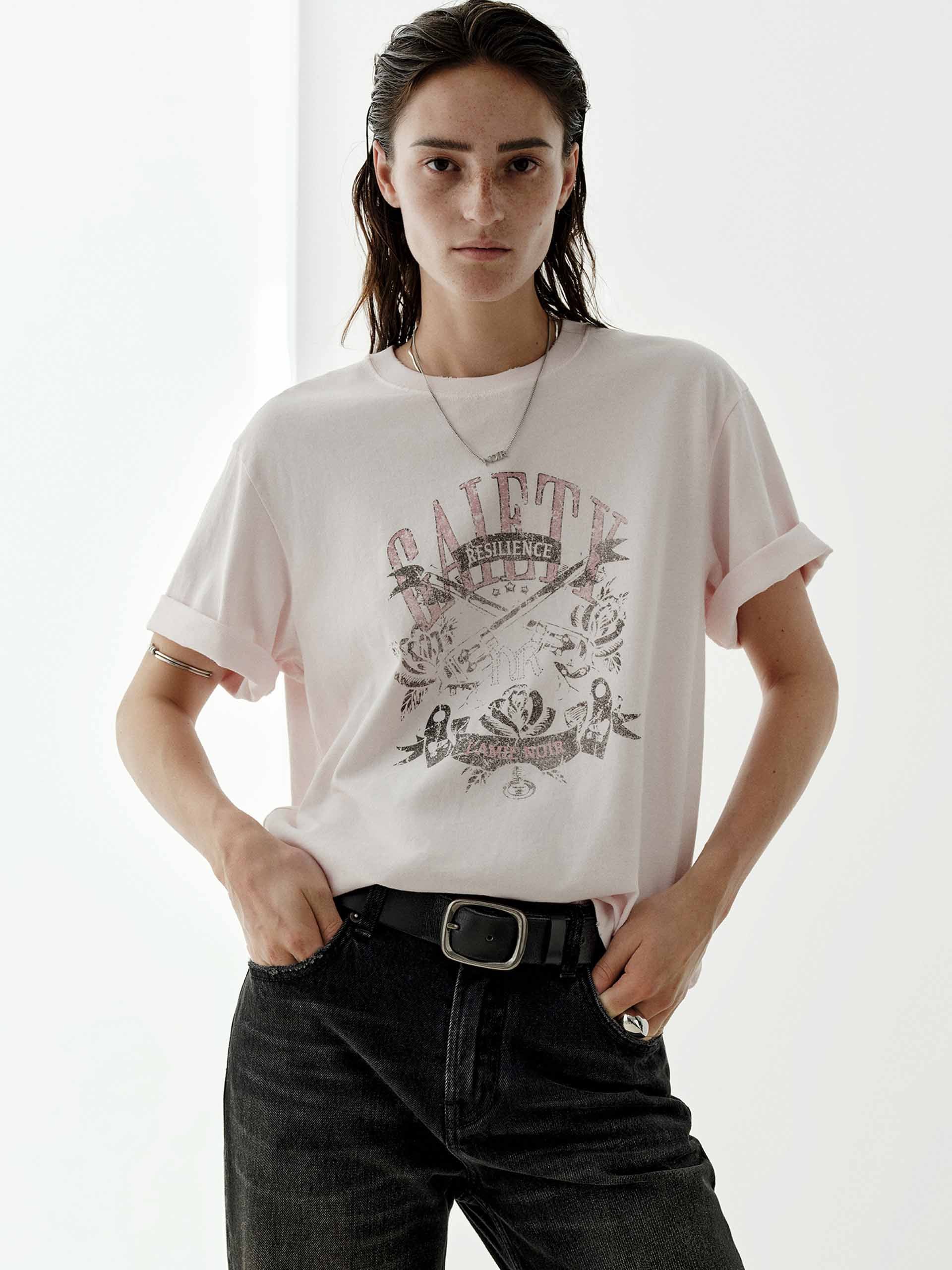 Faded Graphic Pattern Distressed T-shirt - Image 8