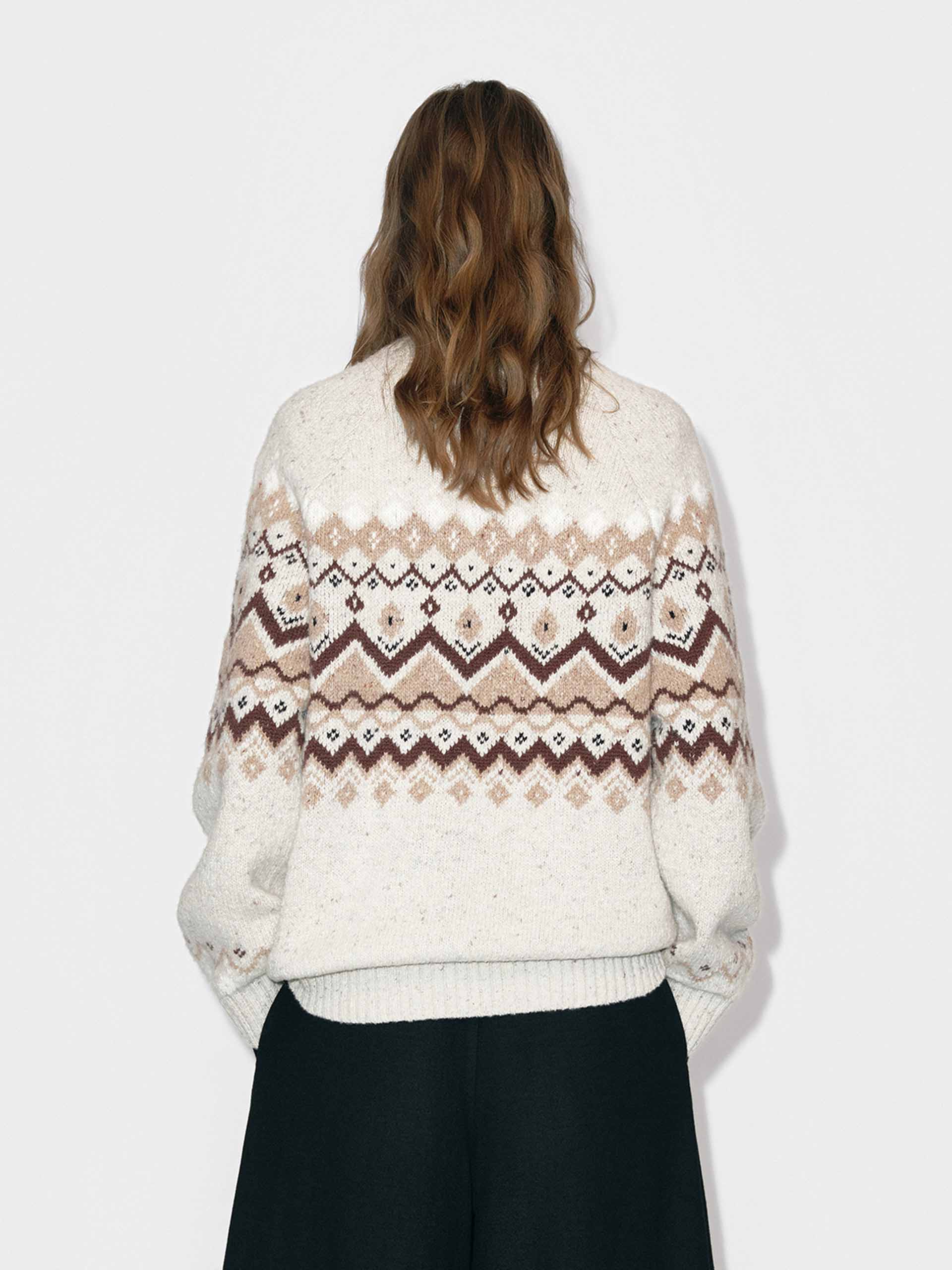 Fair Isle Wool Blend Sweater - Image 6