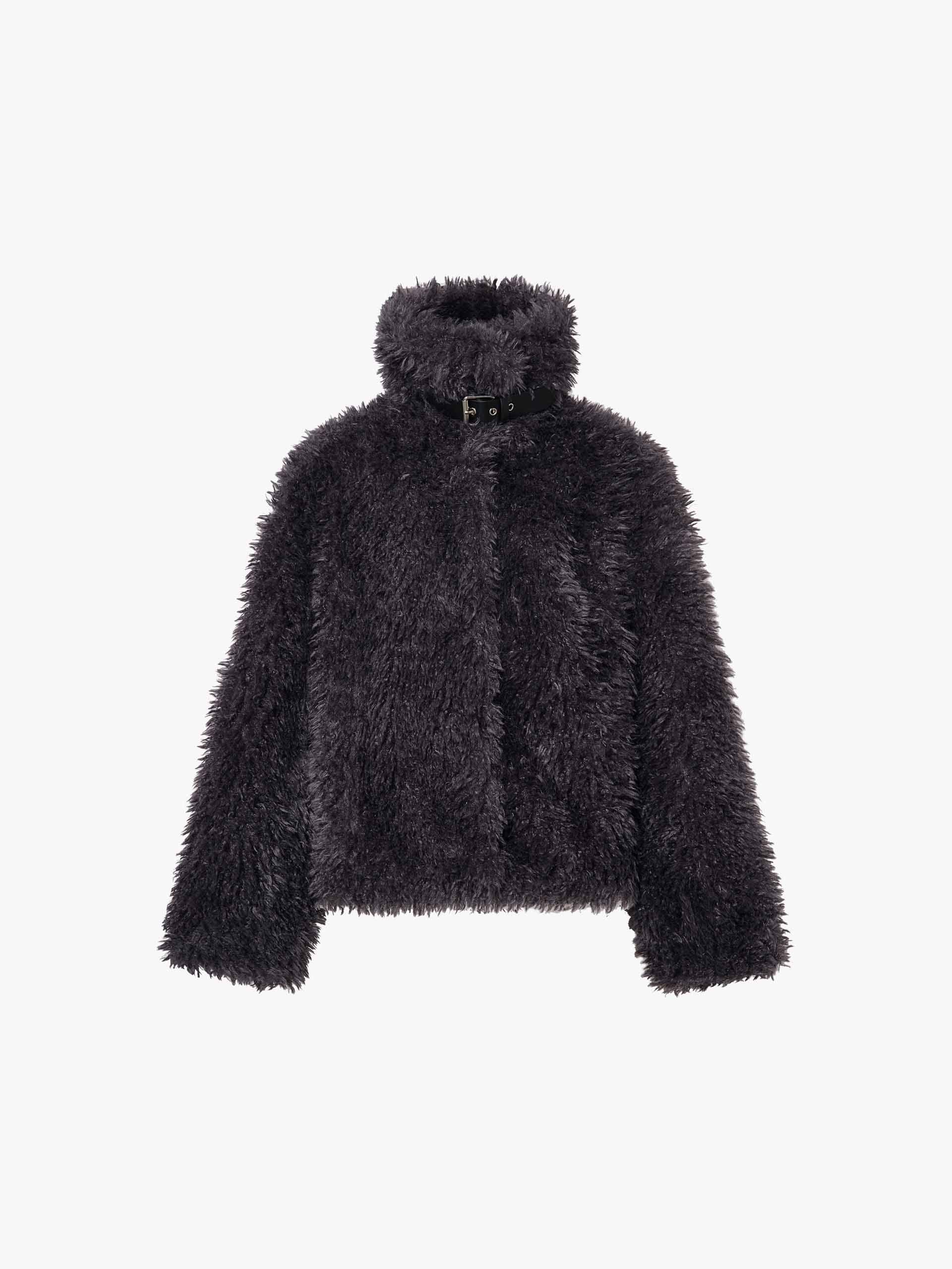 Faux Fur Cropped Coat - Image 5