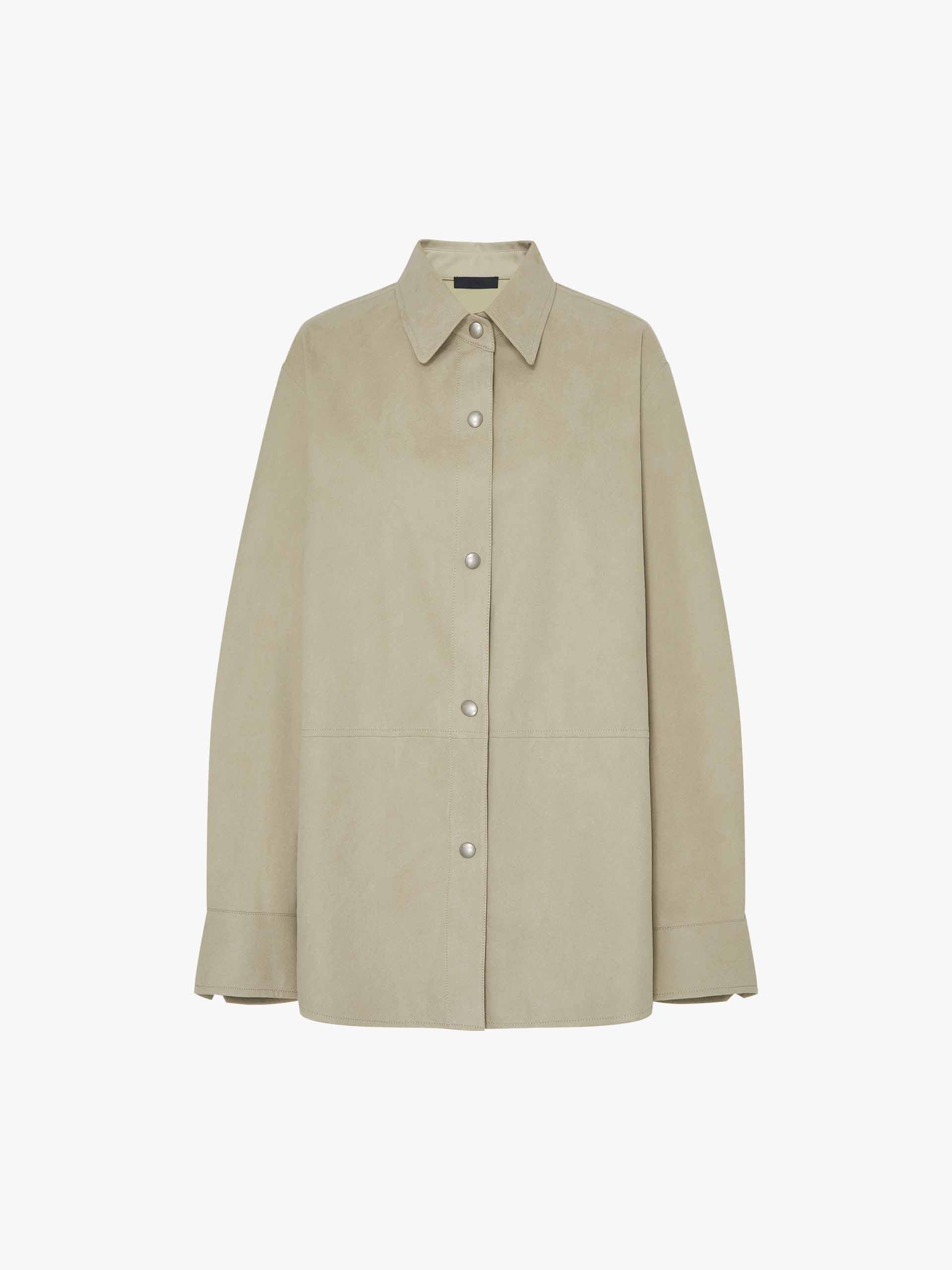 Faux Leather Button Jacket - Image 5
