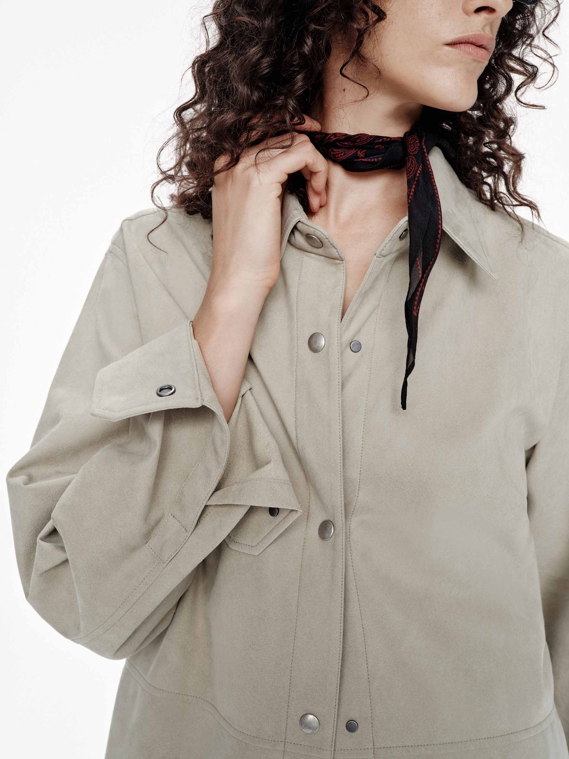 Faux Leather Button Jacket - Image 7
