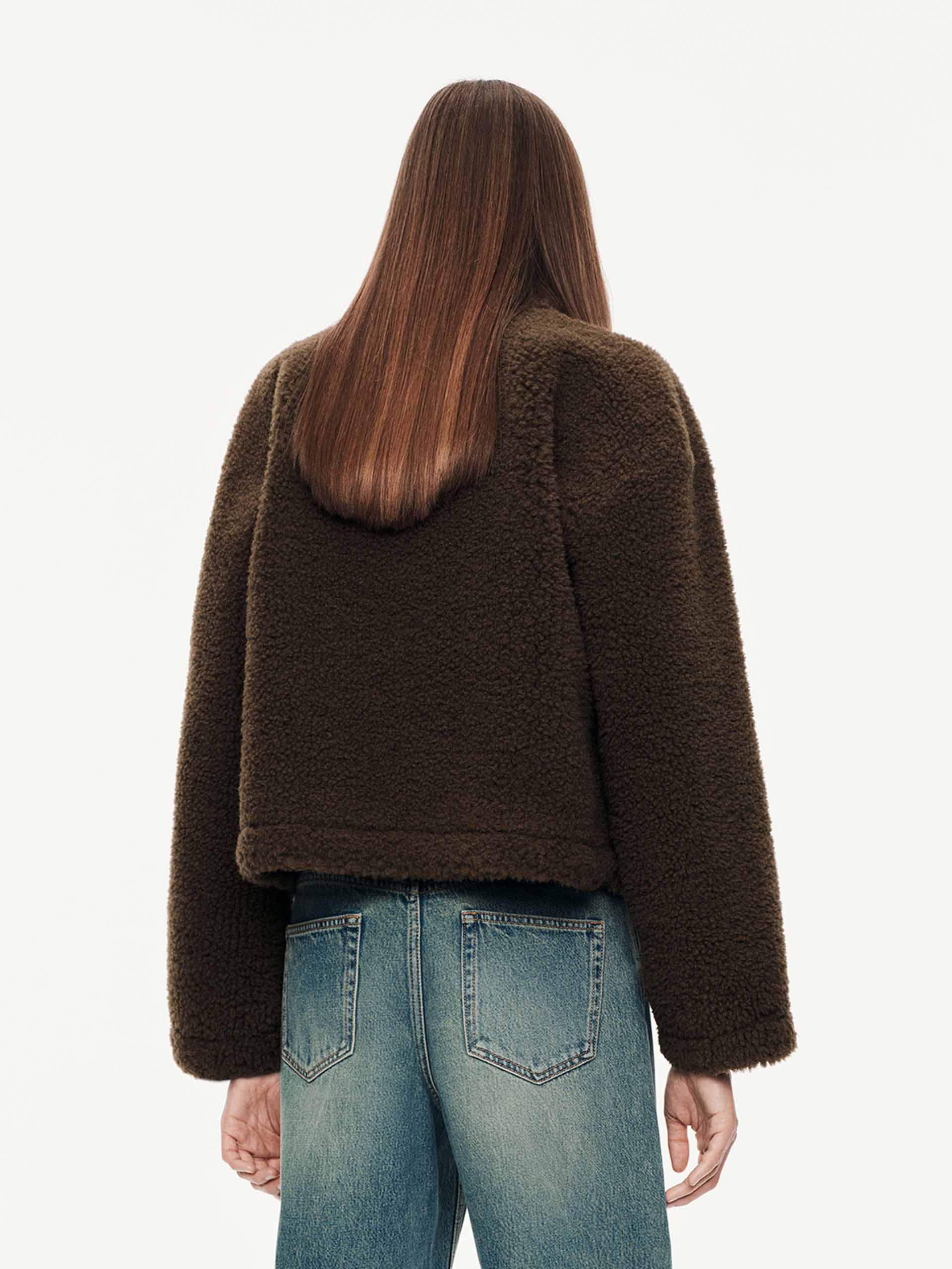 Faux Shearling Button Coat - Image 13