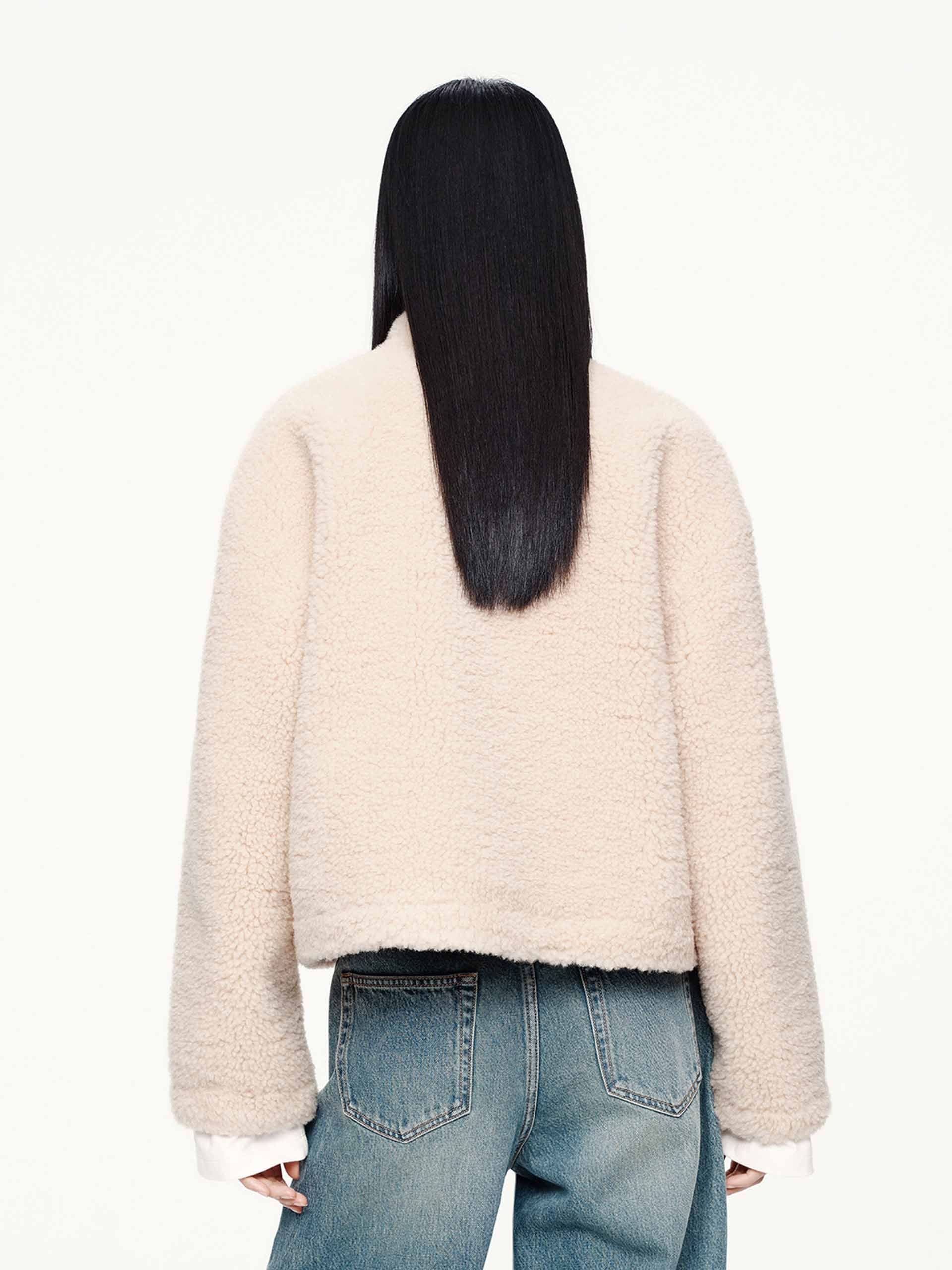 Faux Shearling Button Coat - Image 6