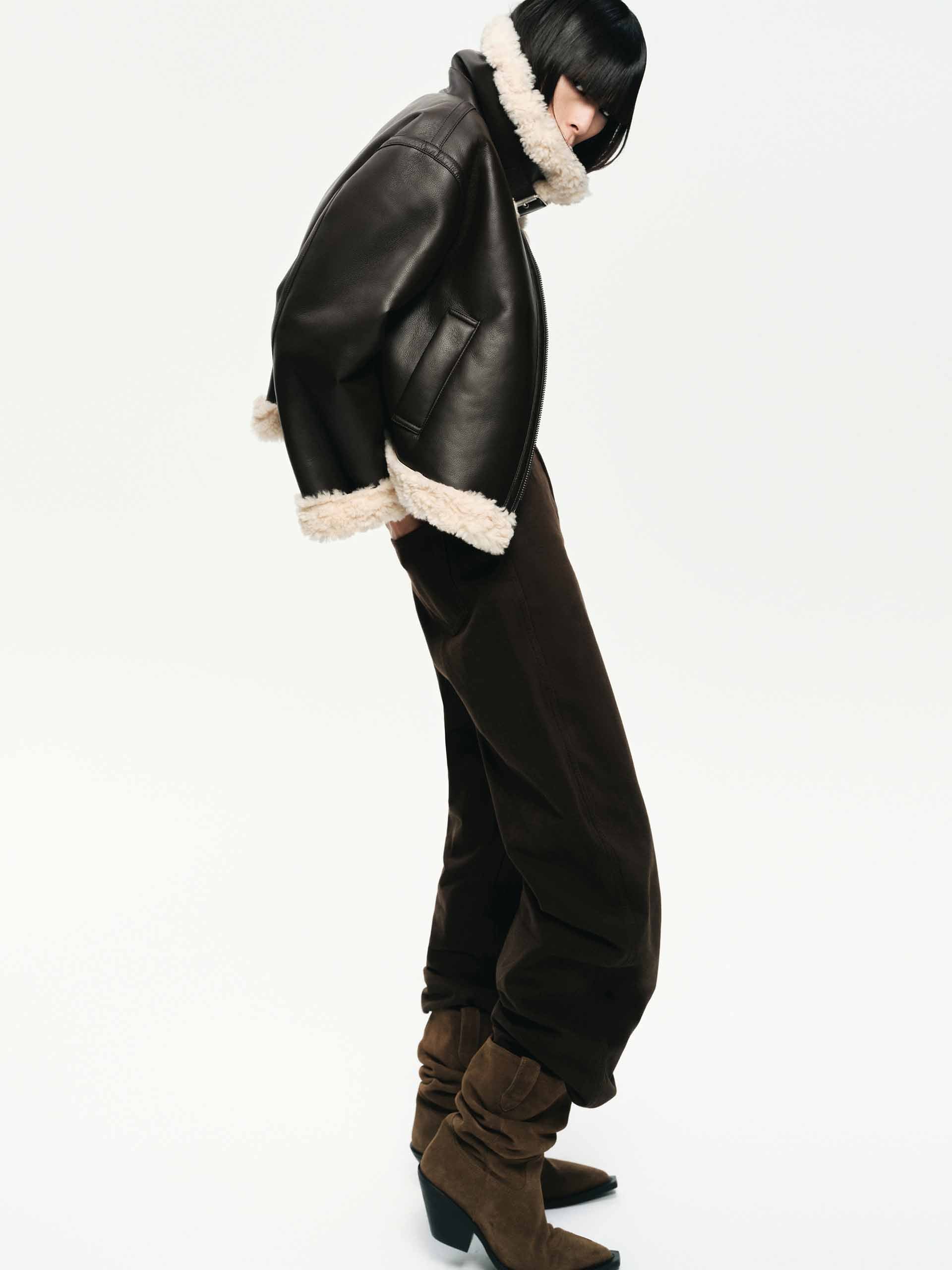 Faux Shearling Detail Coat - Image 2