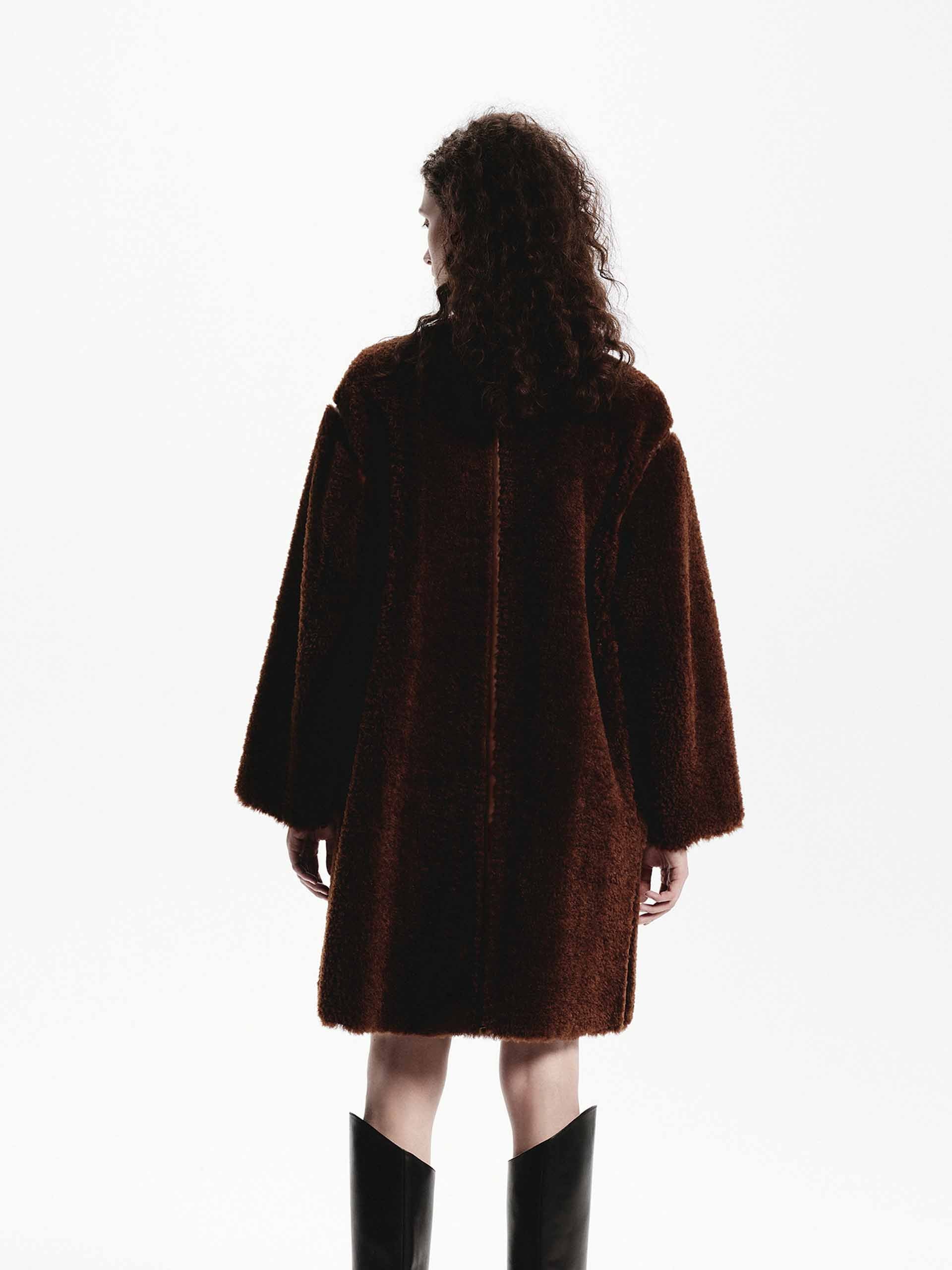 Faux Shearling Midi Coat - Image 11