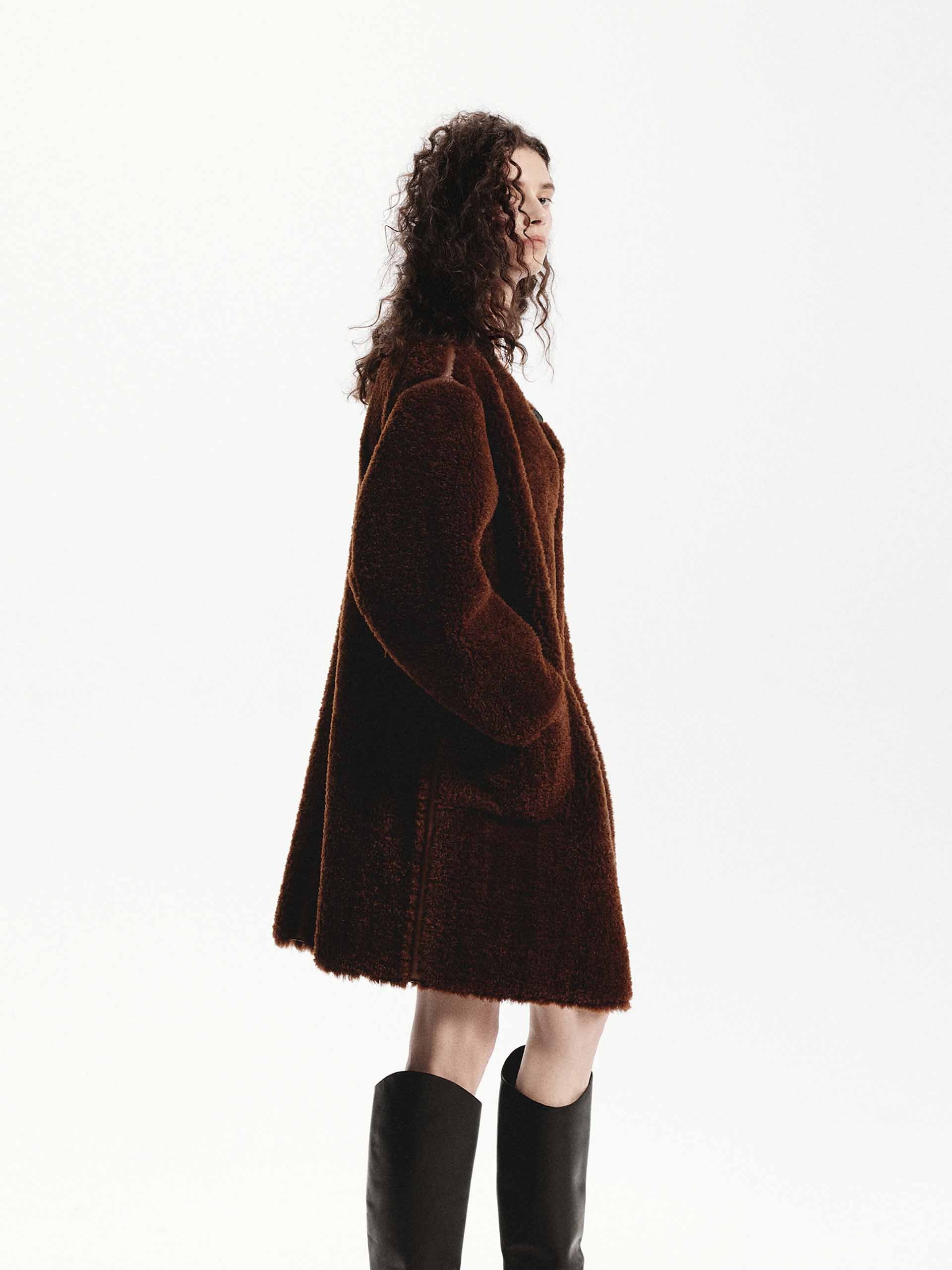 Faux Shearling Midi Coat - Image 16