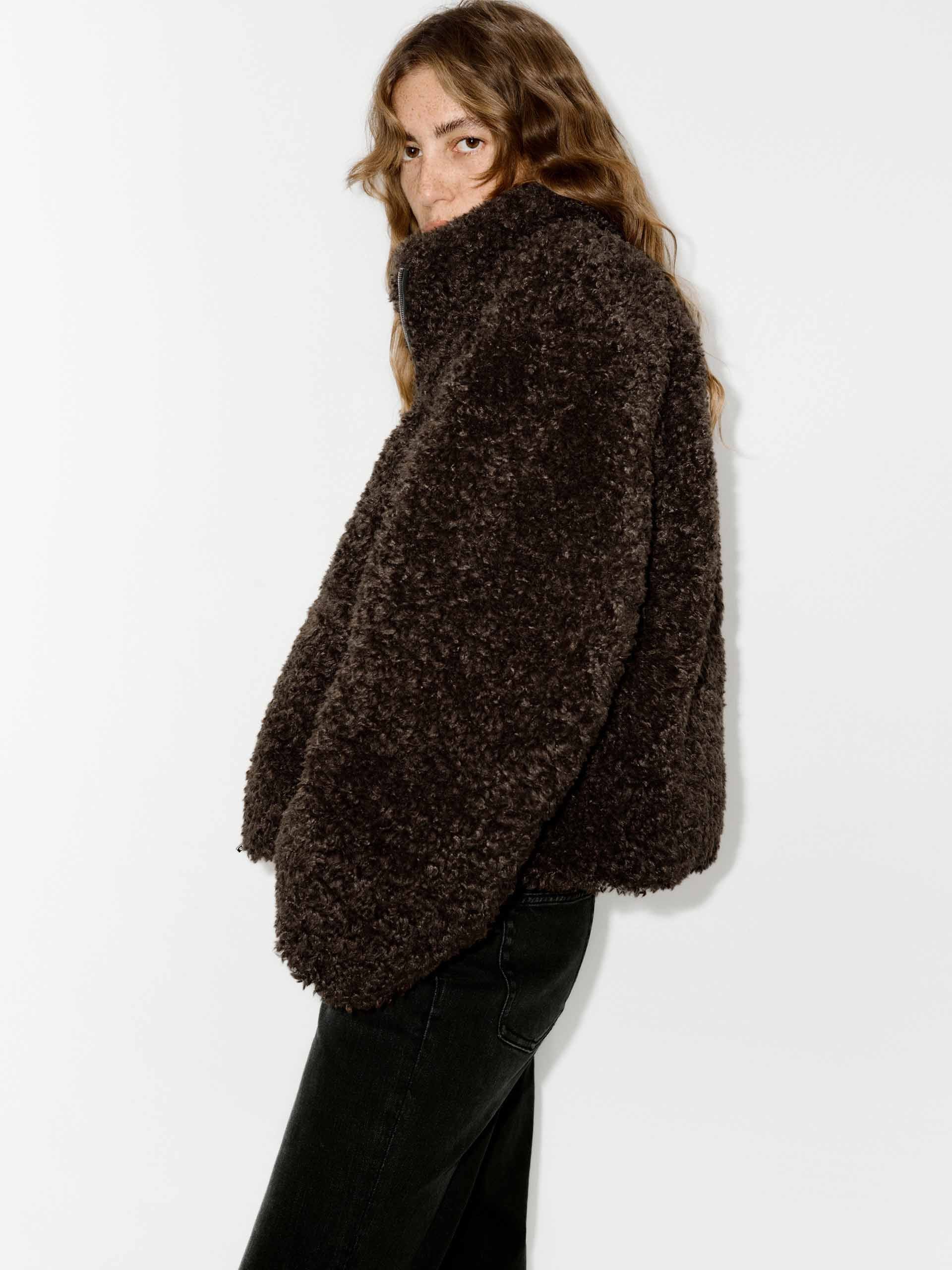 Faux Shearling Quilted Jacket - Image 8