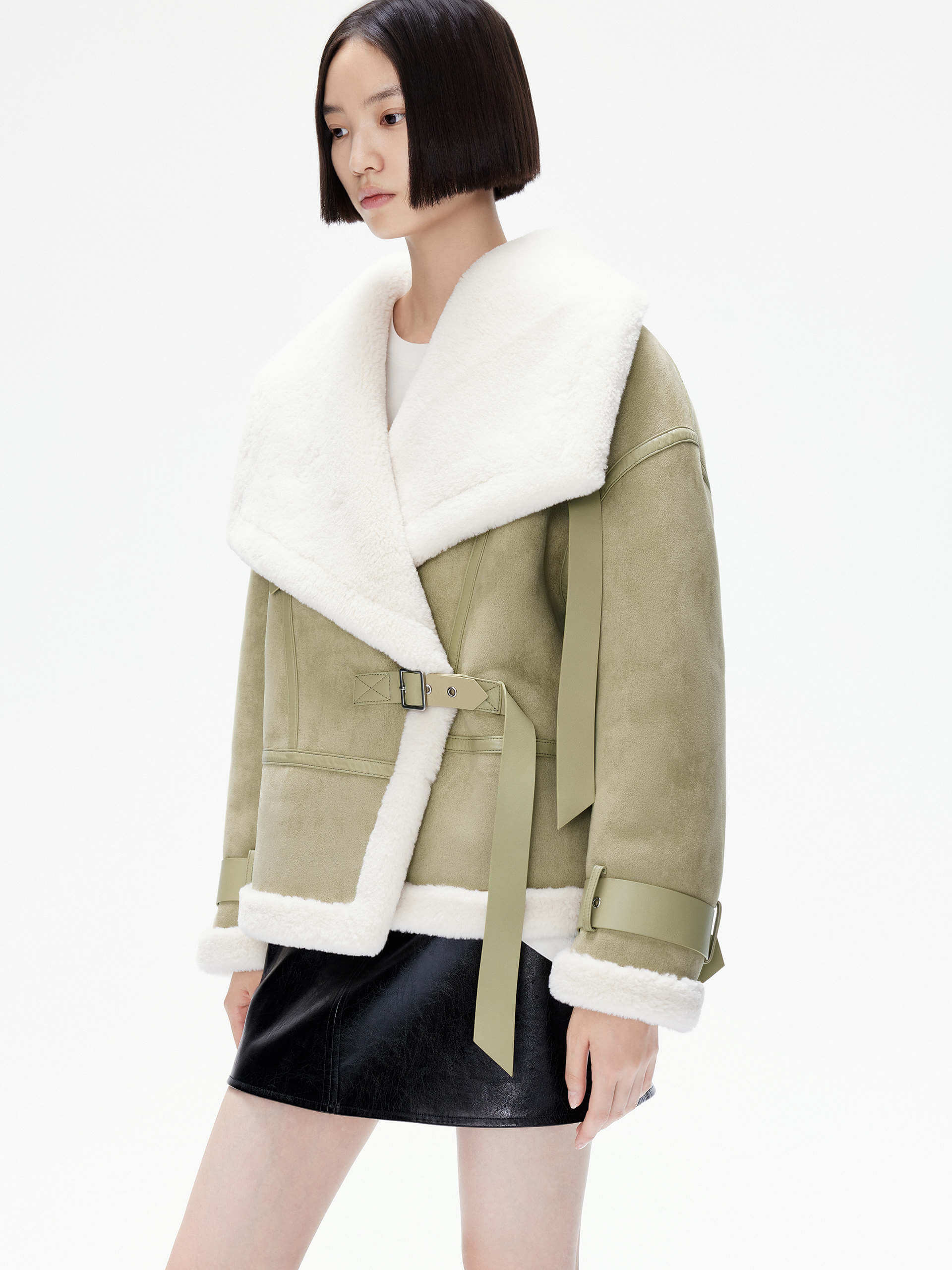 Faux Suede Buckle Jacket - Image 10