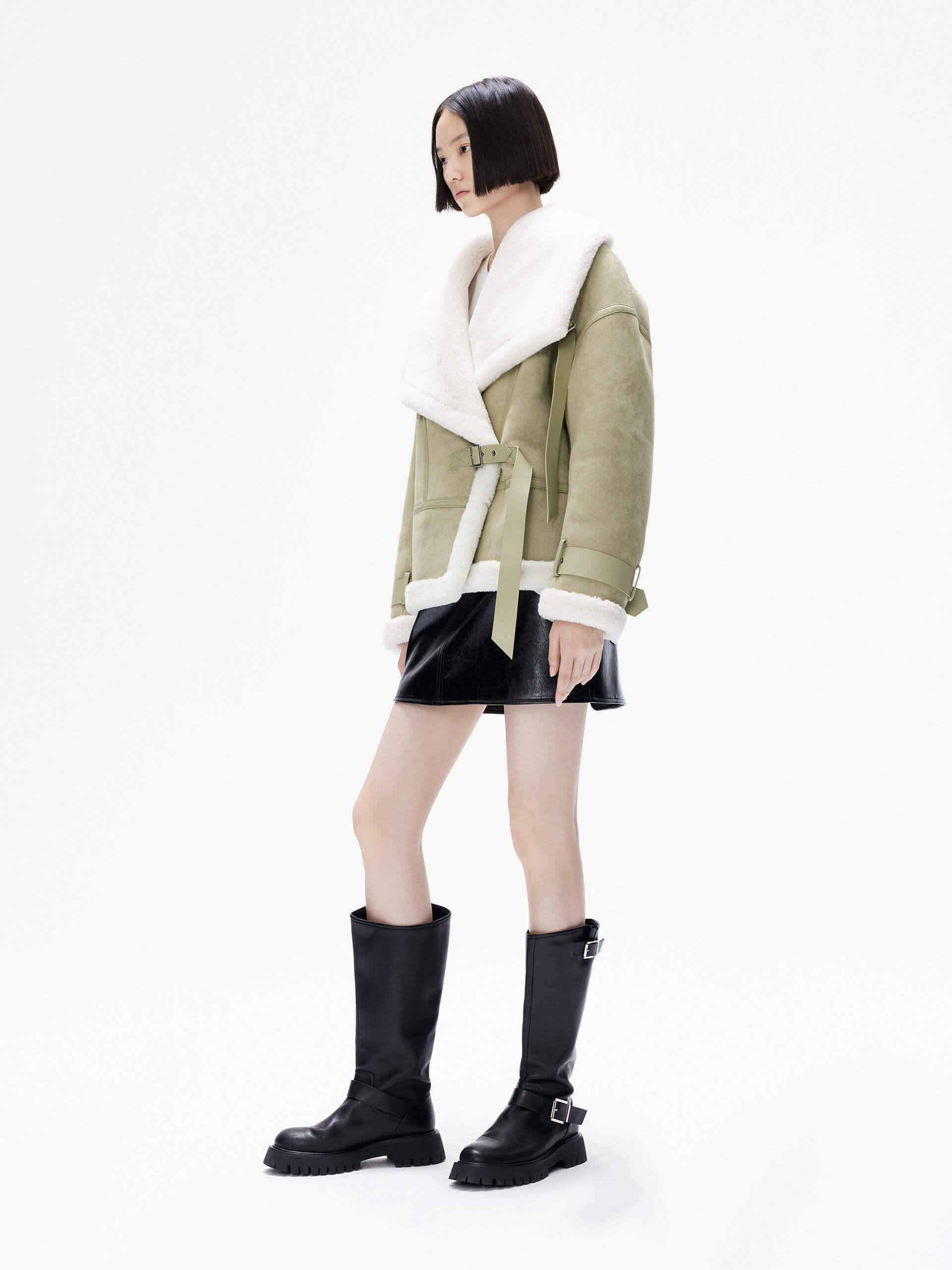 Faux Suede Buckle Jacket - Image 12
