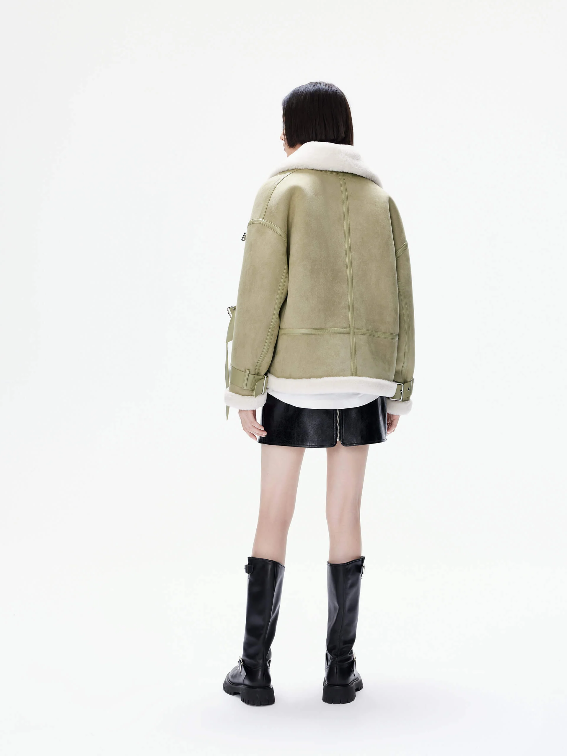 Faux Suede Buckle Jacket - Image 13