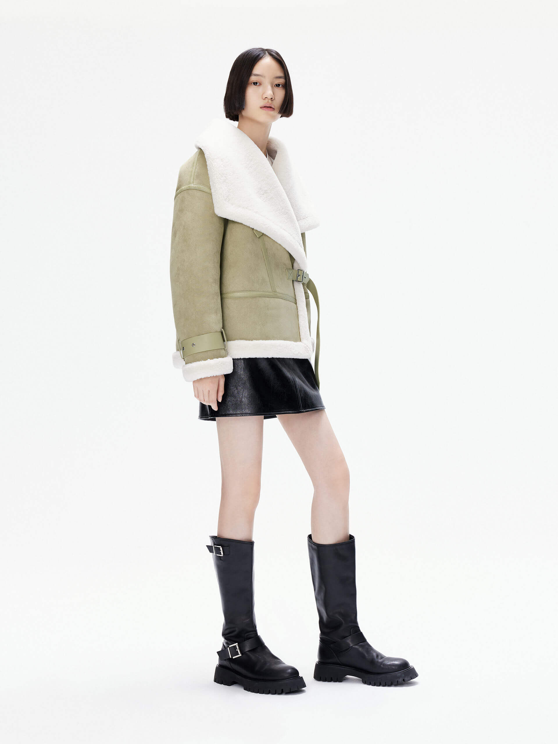 Faux Suede Buckle Jacket - Image 14
