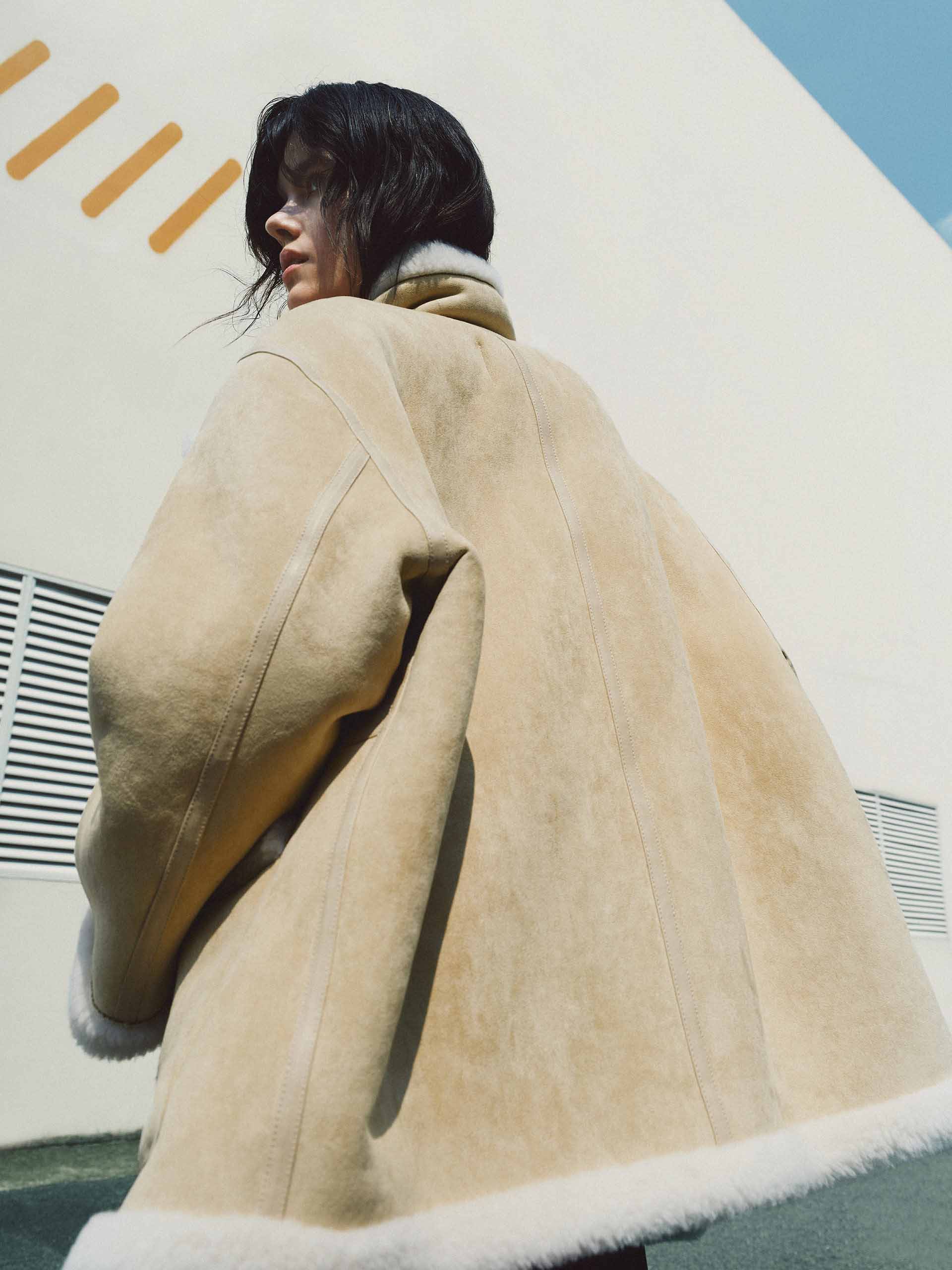 Faux Suede Fur Lining Coat - Image 11