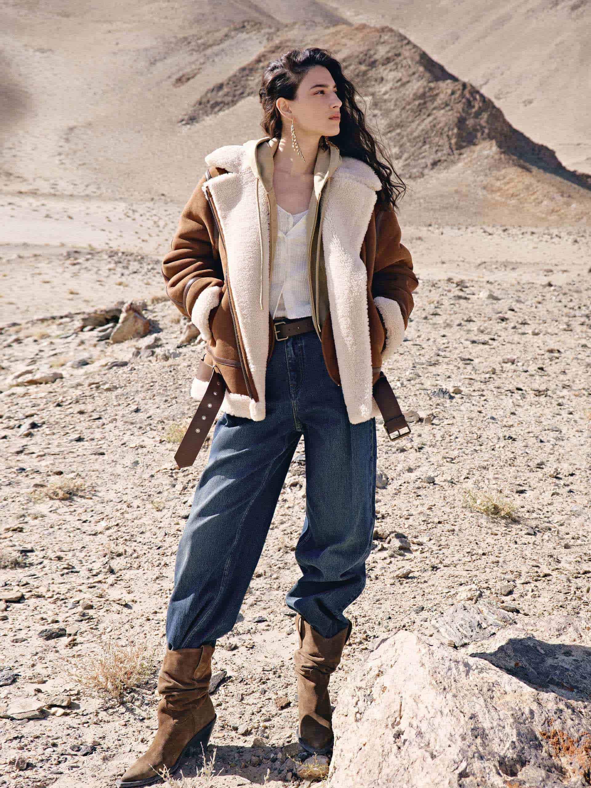 Faux Suede Fuzzy Inner Coat - Image 2