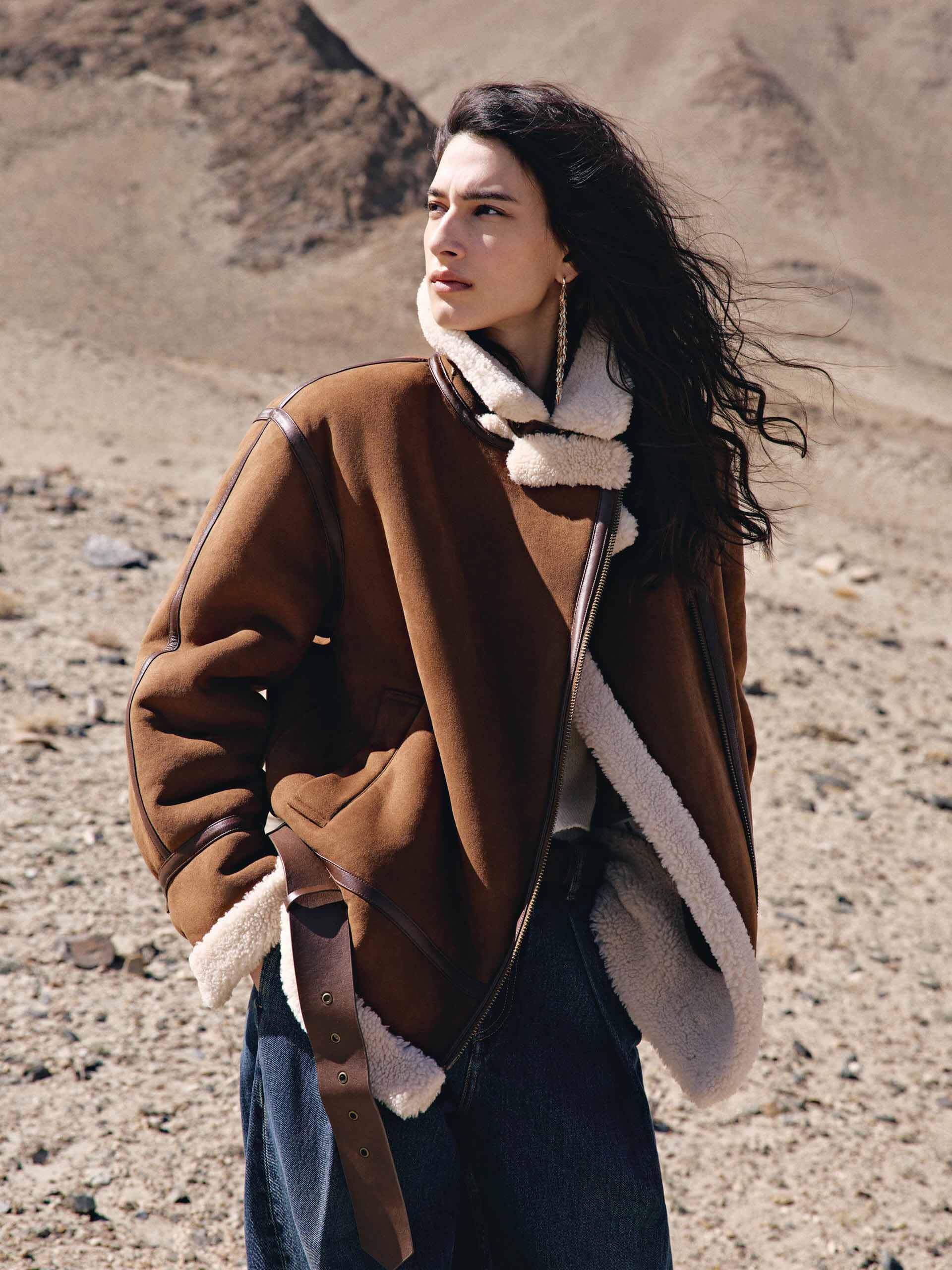 Faux Suede Fuzzy Inner Coat - Image 8