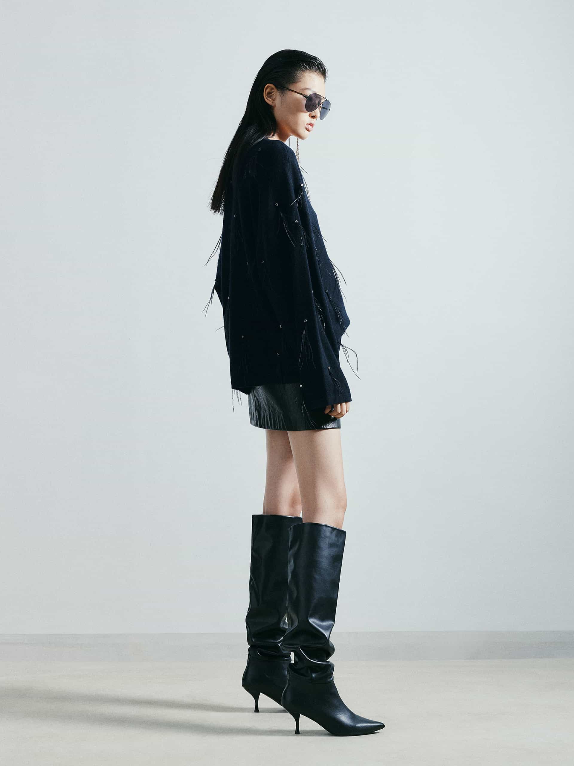 Feather Embellished Knit Sweater - Image 6