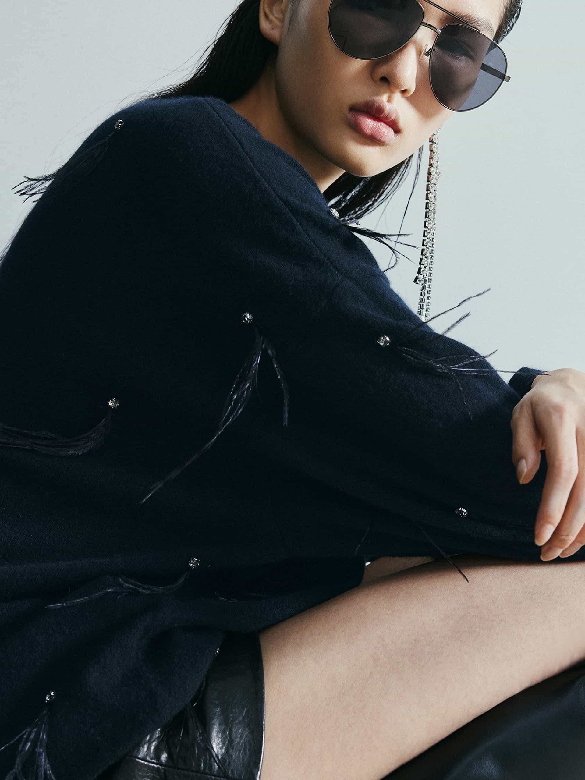 Feather Embellished Knit Sweater - Image 8