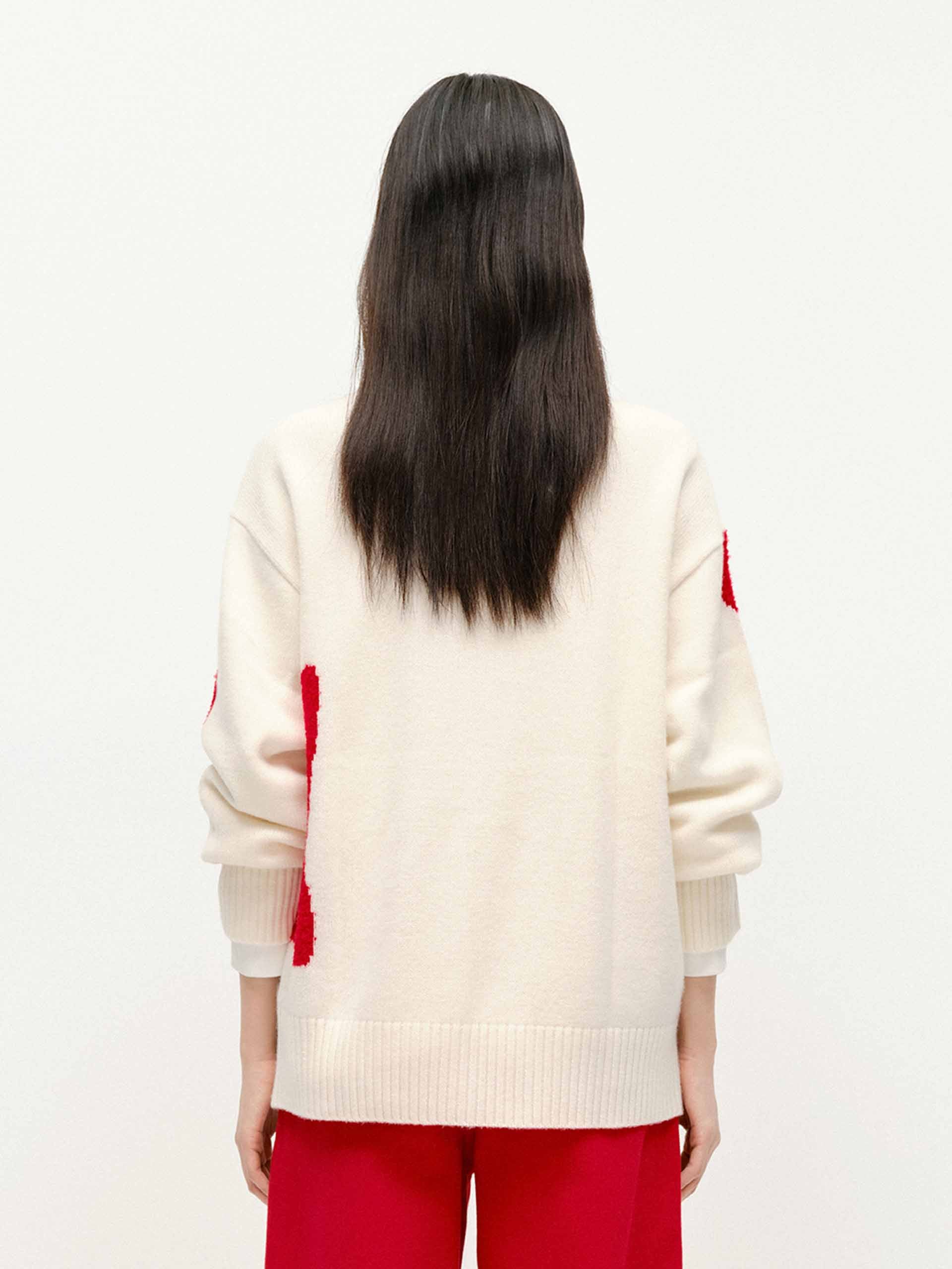 Fish Pattern Knit Sweater - Image 3