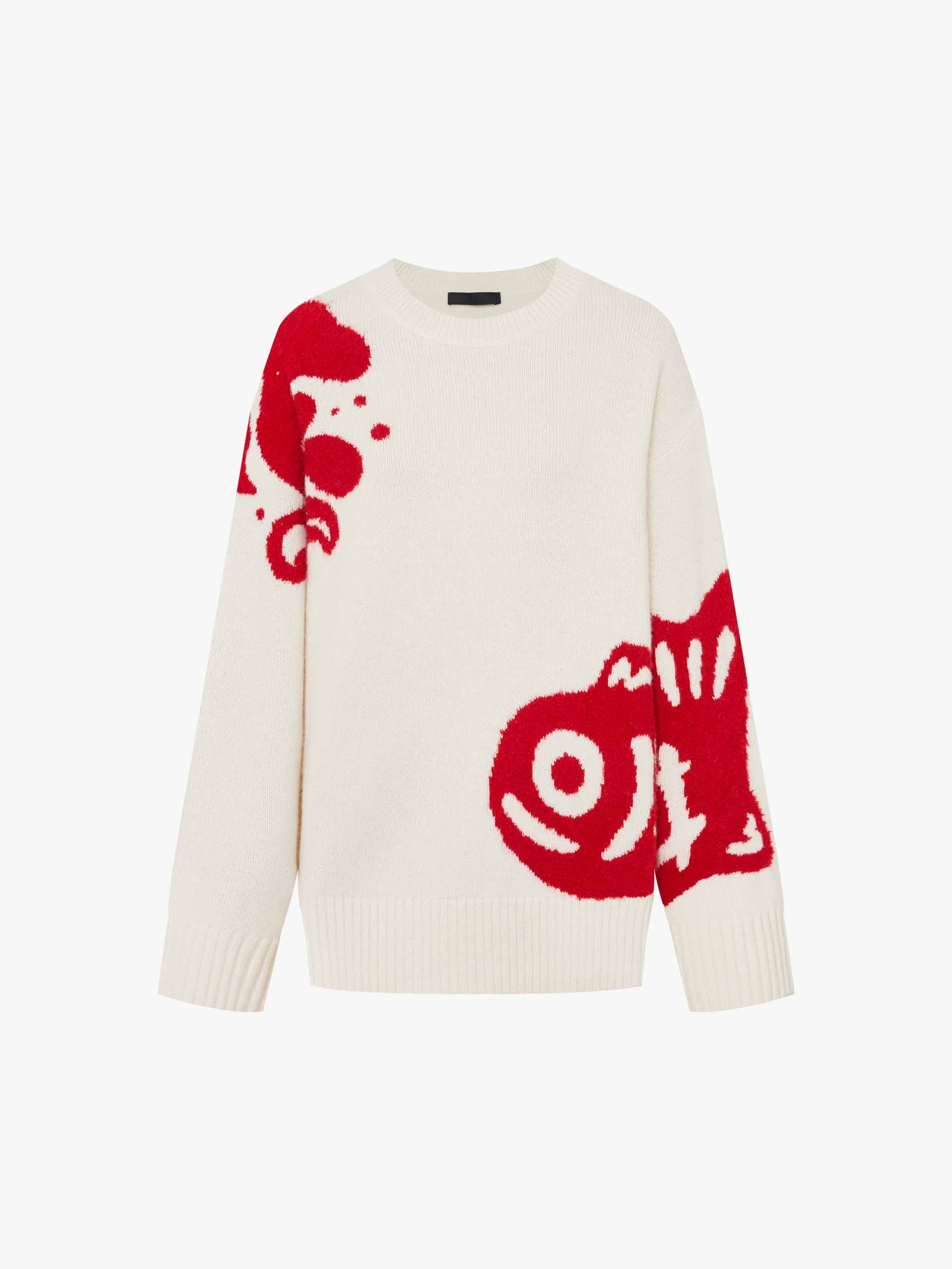 Fish Pattern Knit Sweater - Image 5