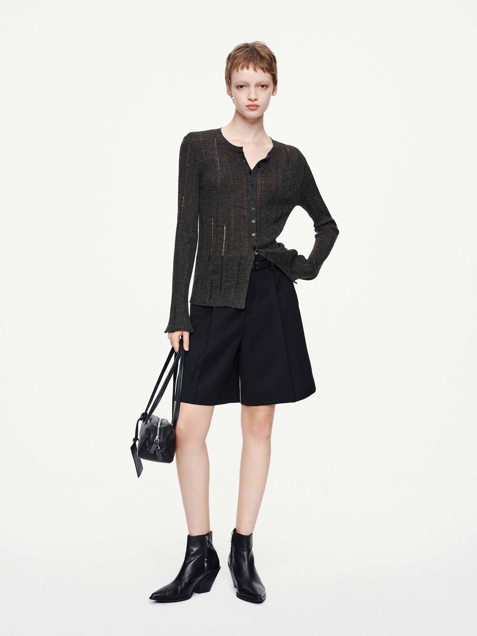 Round Neck Knitted Cardigan - Image 2