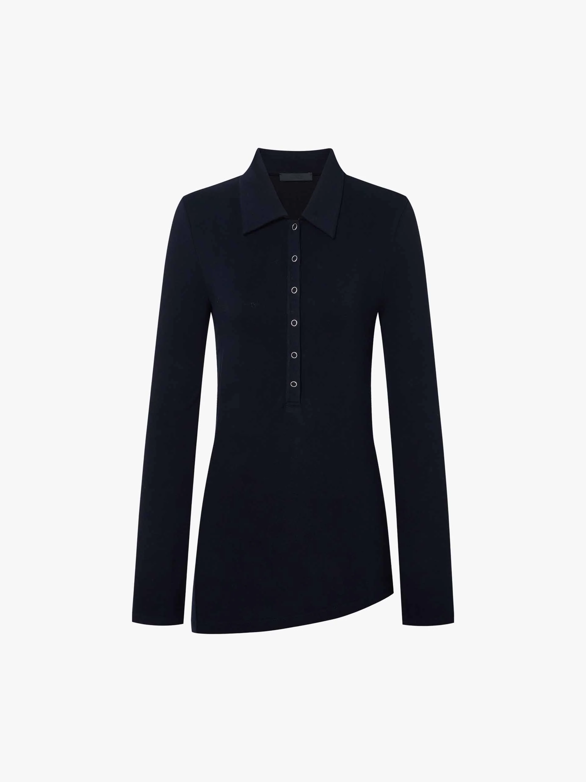 Fitted Polo Collar Top - Image 5