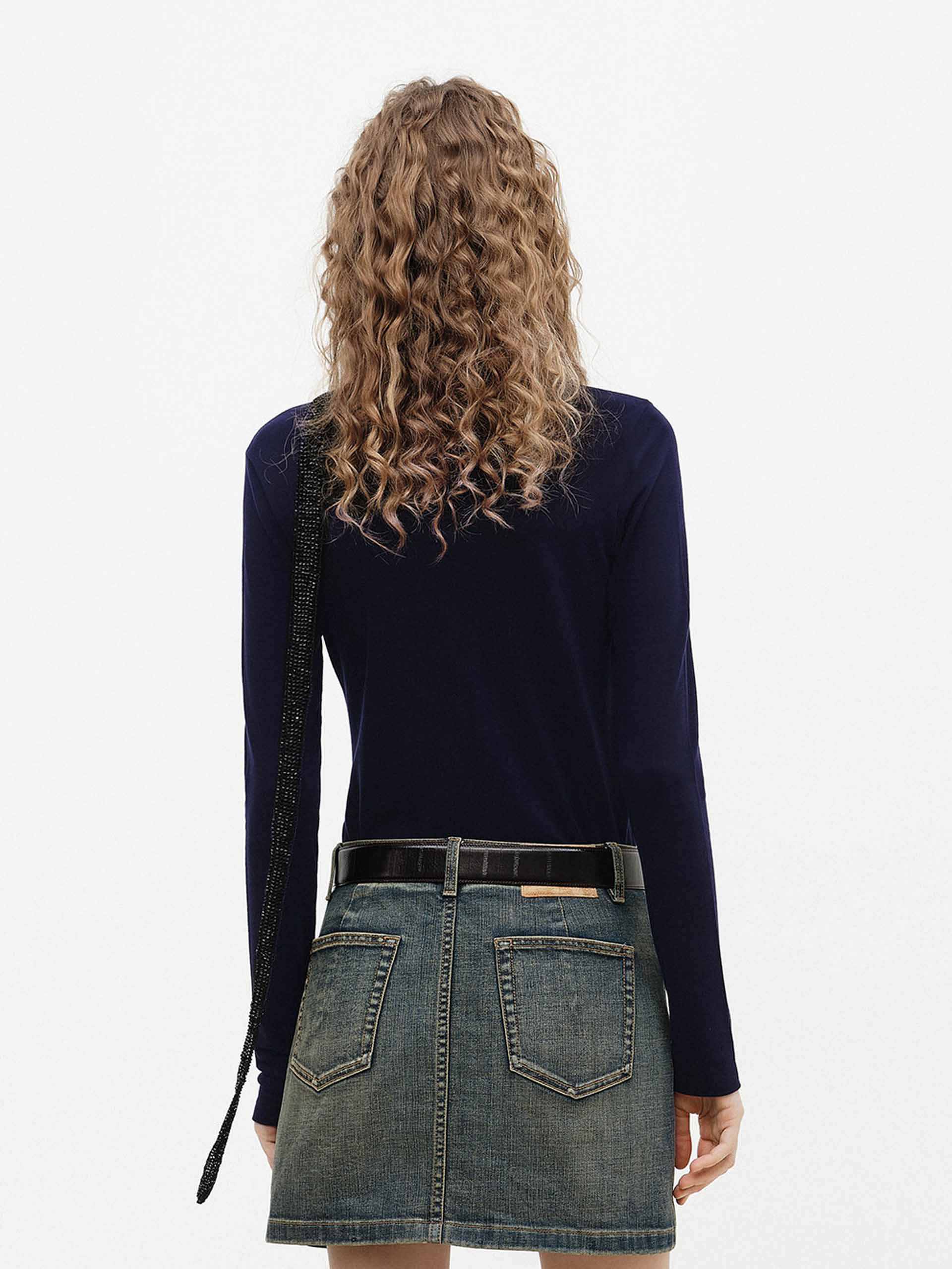 Fitted Polo Collar Top - Image 6