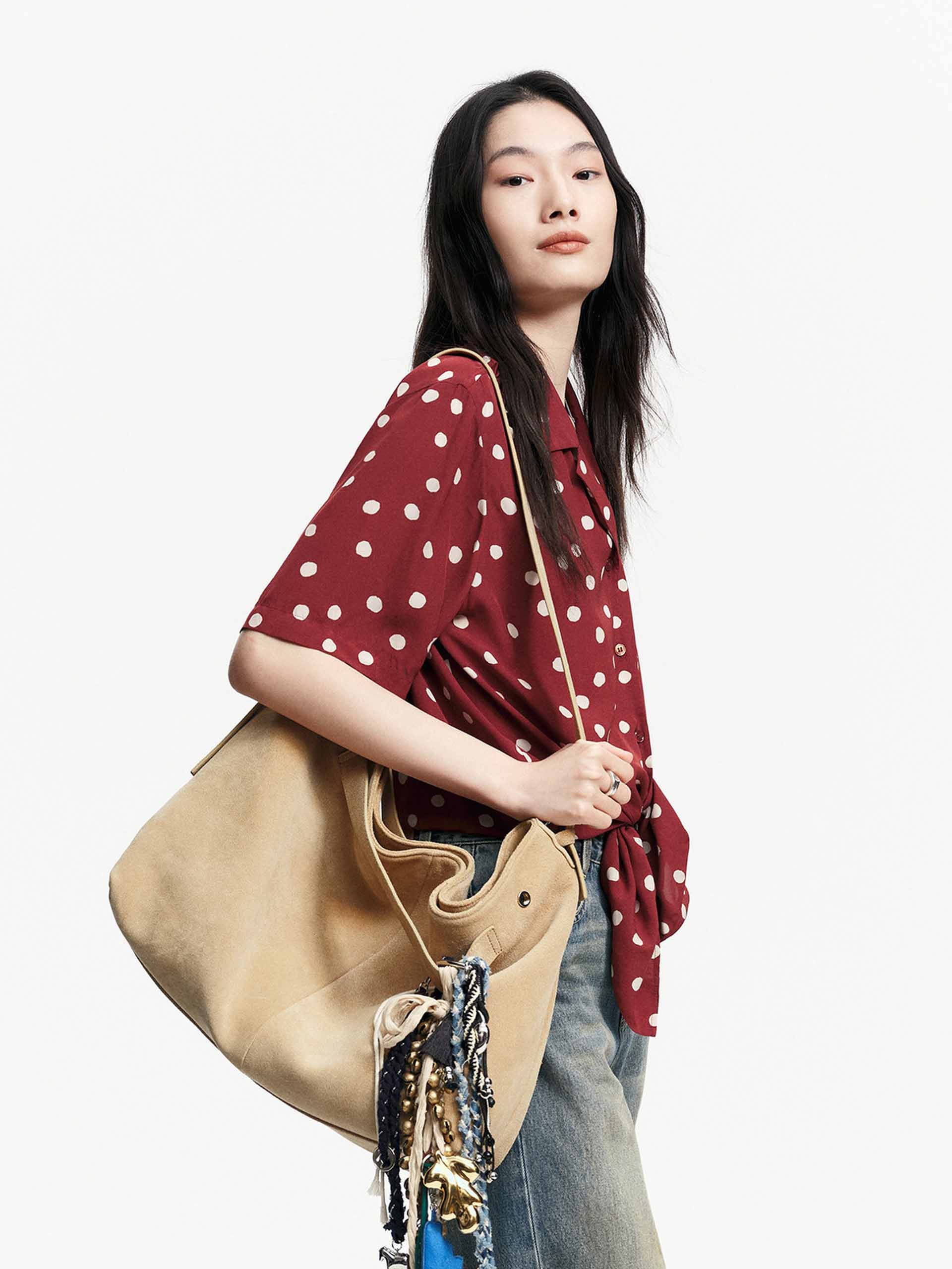 Flirty Polka Dot Chiffon Shirt - Image 6