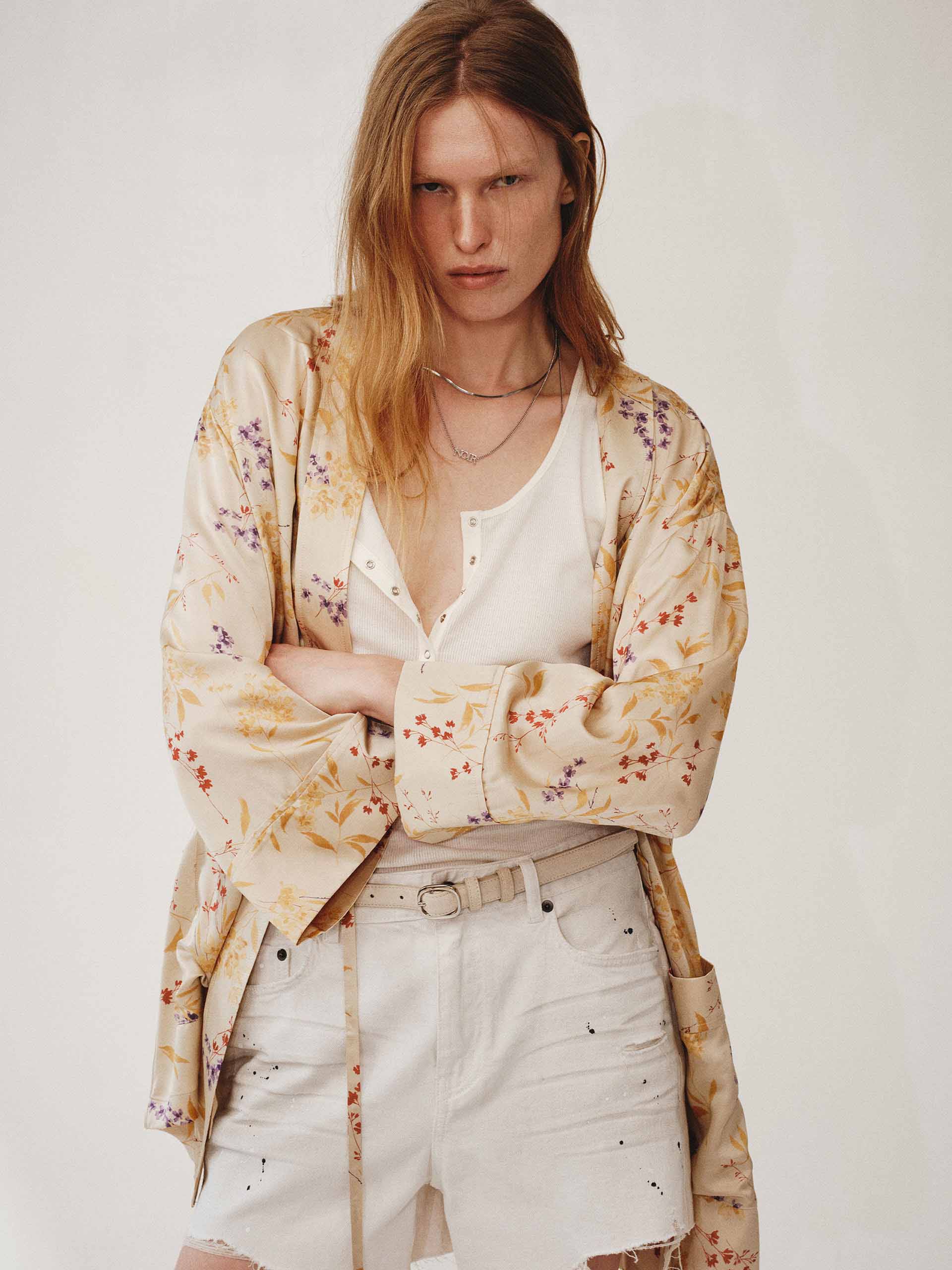 Floral Print Belted Coat - Image 3