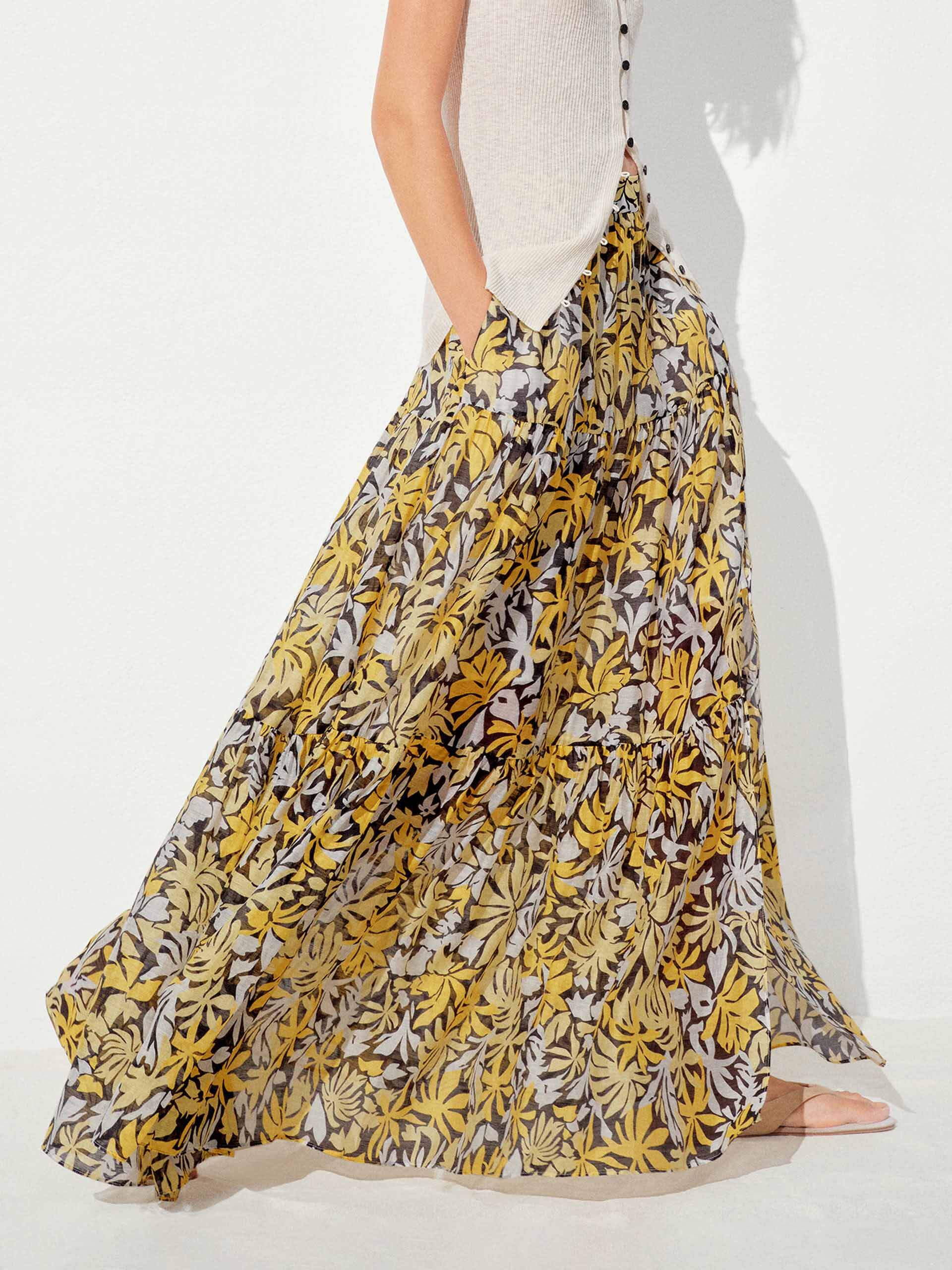Floral Print Pleated Skirt - Image 3