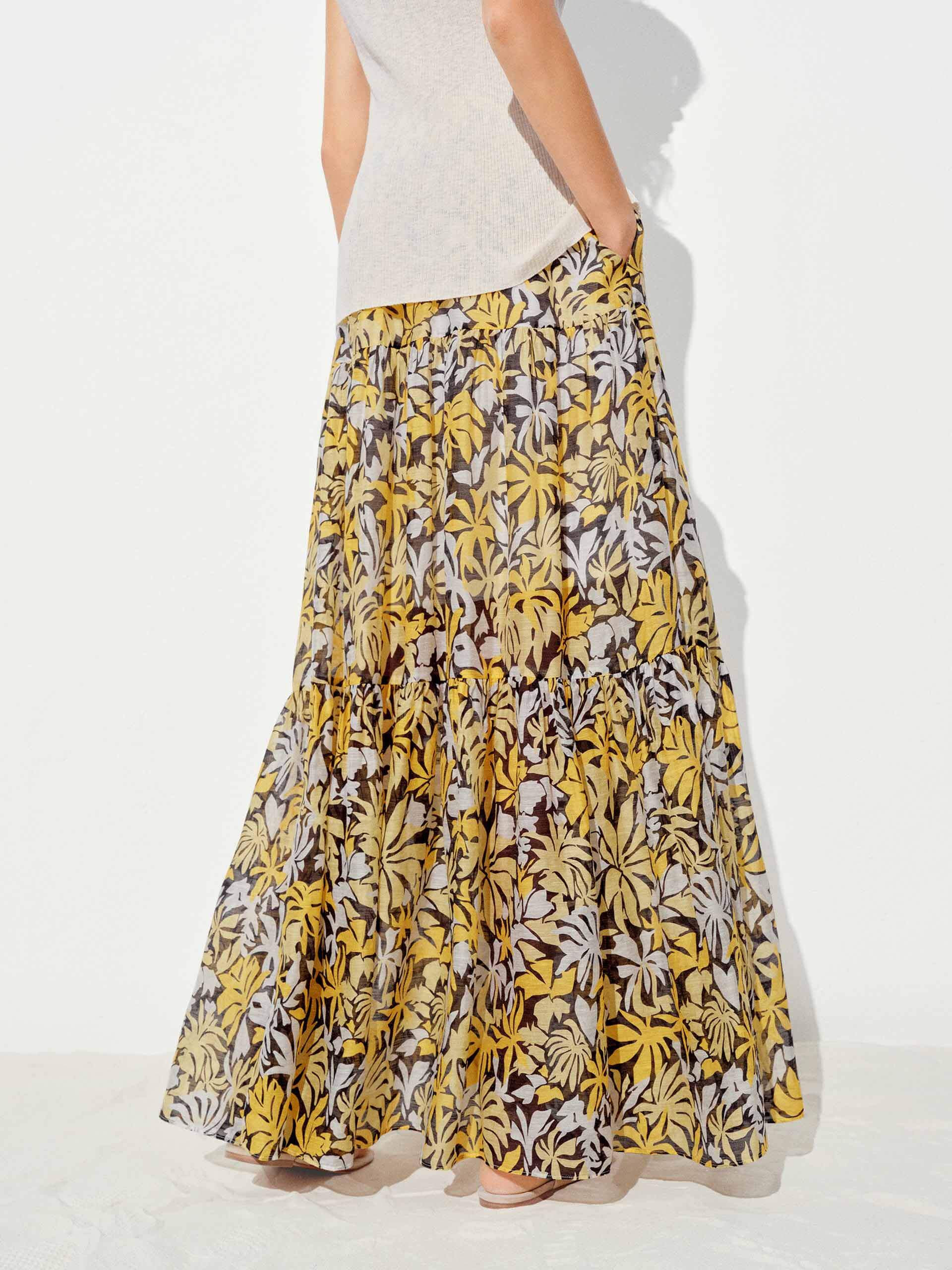 Floral Print Pleated Skirt - Image 4