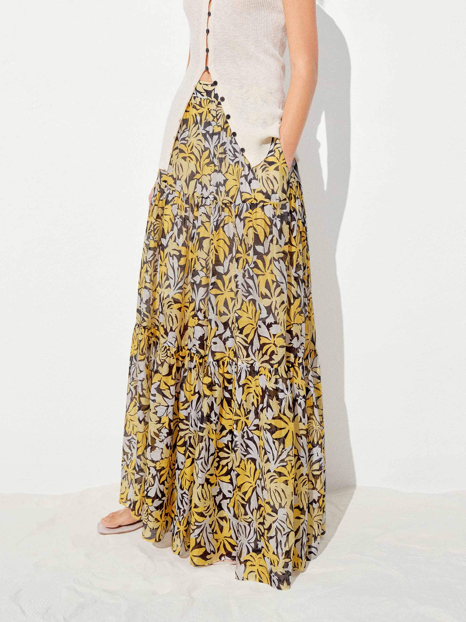 Floral Print Pleated Skirt - Image 5