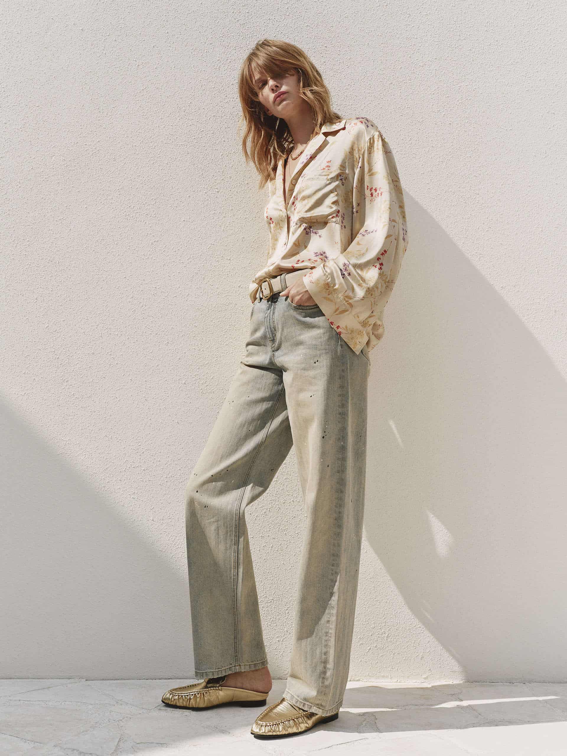Floral Print Silk Blend Blouse - Image 8