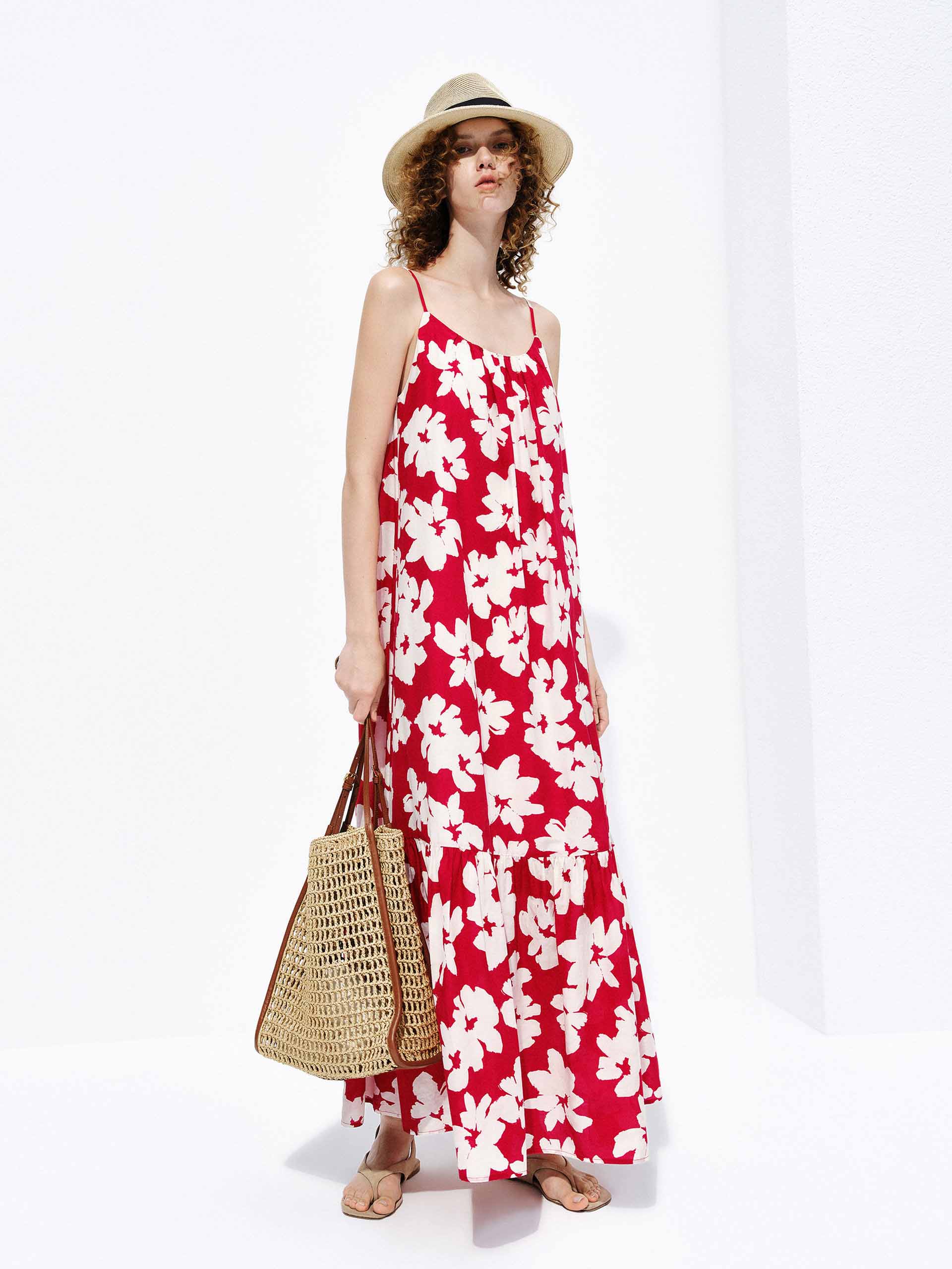 Floral Ruffle Hem Maxi Dress - Image 2