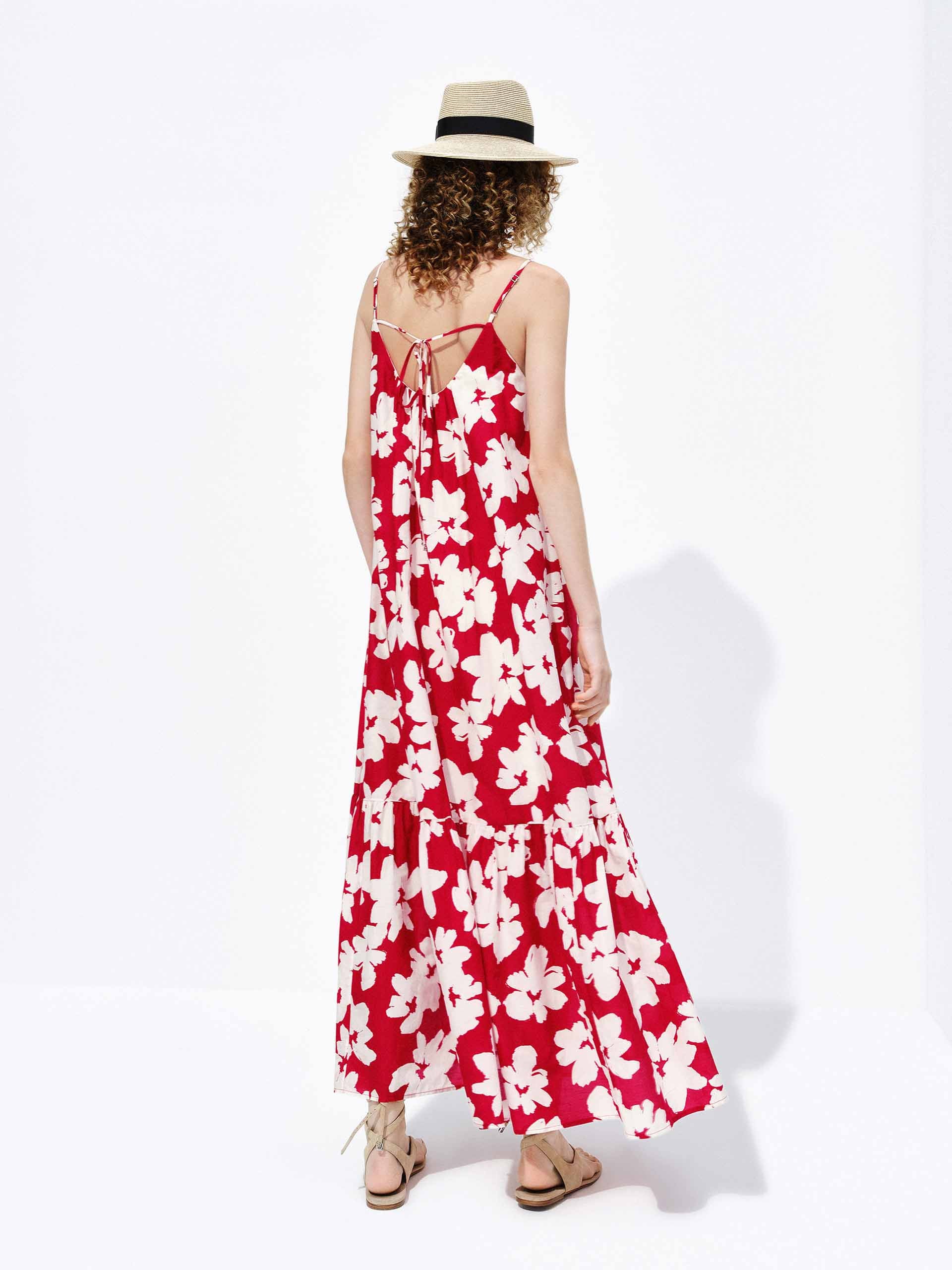 Floral Ruffle Hem Maxi Dress - Image 3