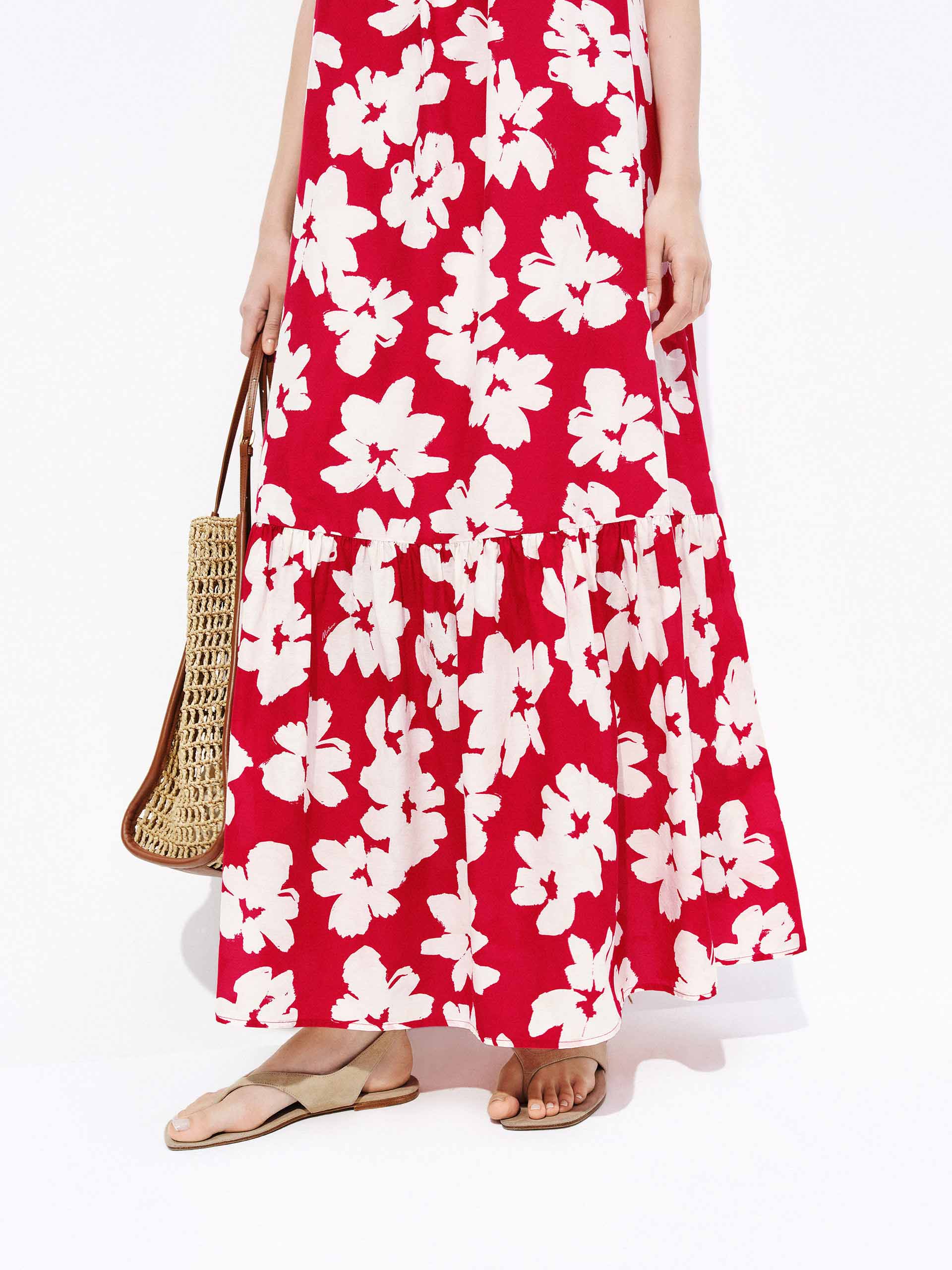 Floral Ruffle Hem Maxi Dress - Image 8