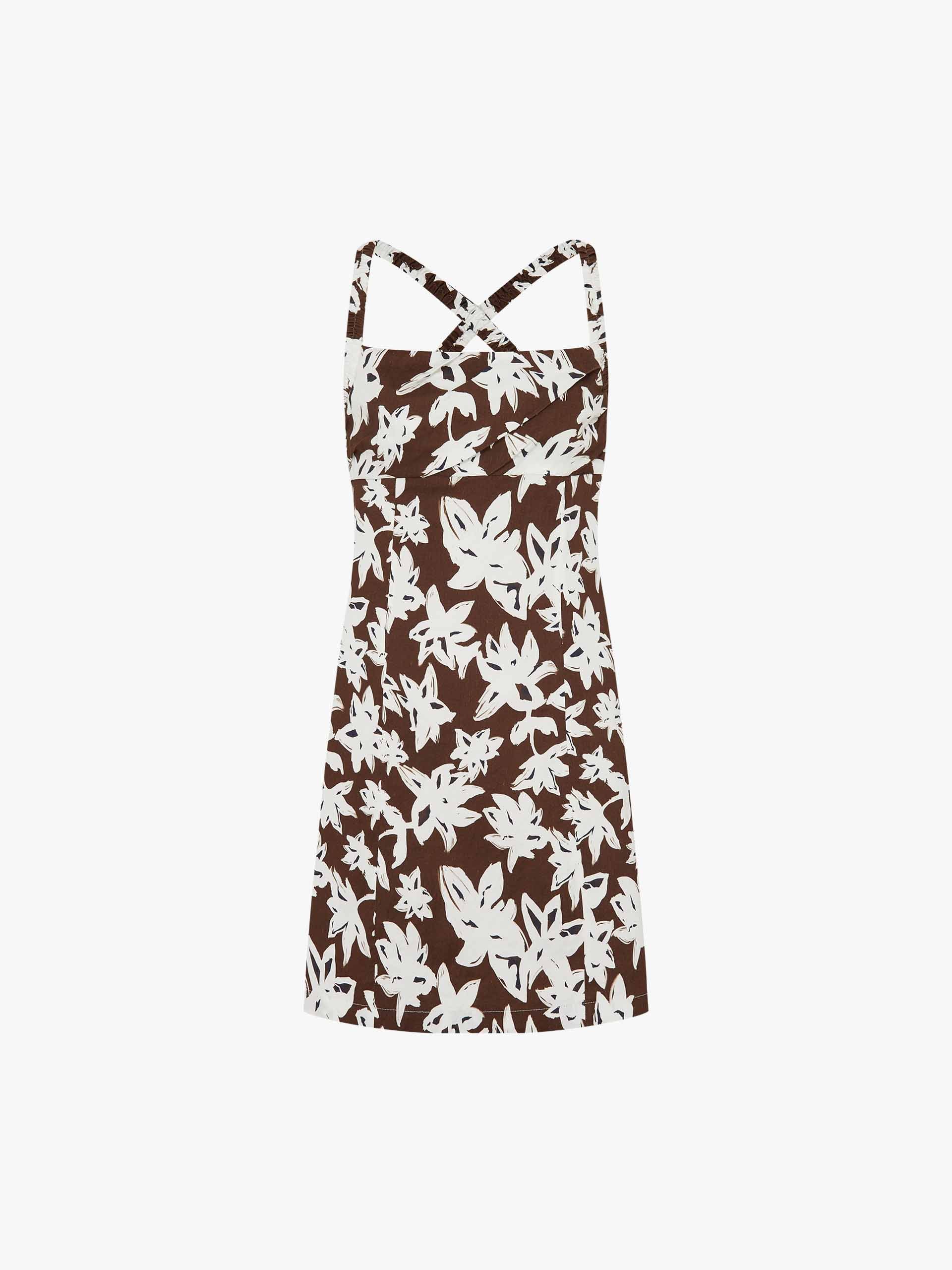 Flower Print Backless Dress - Image 5